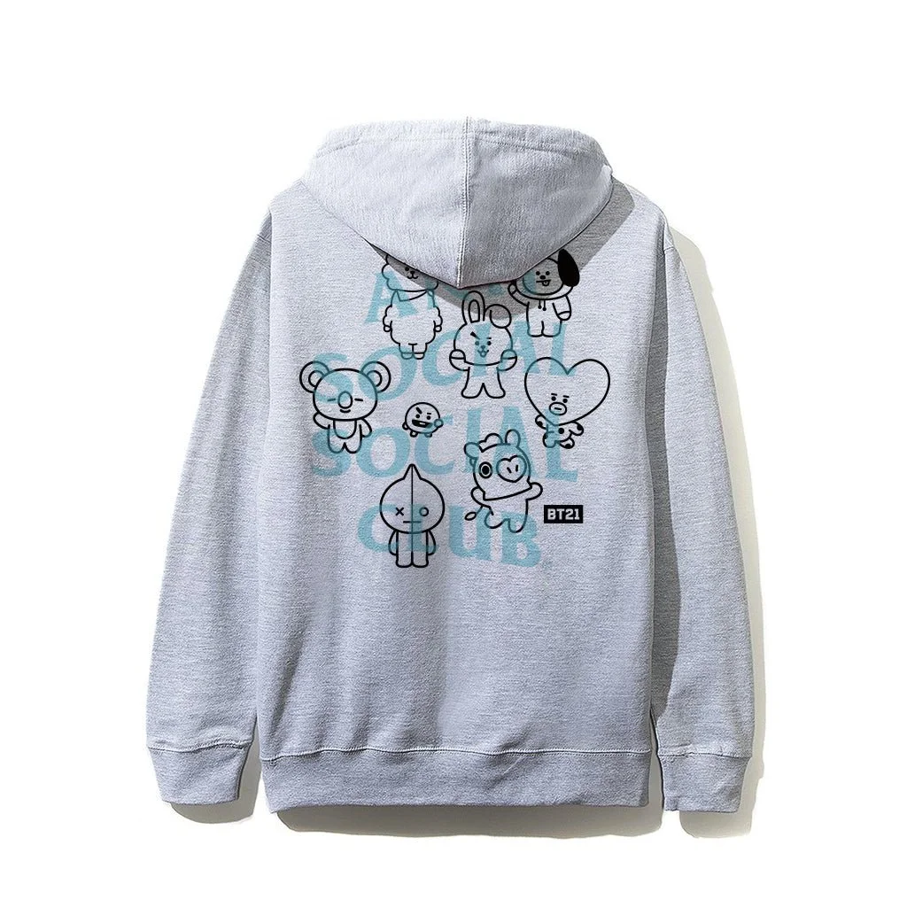 Bts Anti Social Social Club Bt21 Store Clearance Bts X Assc Hoodie
