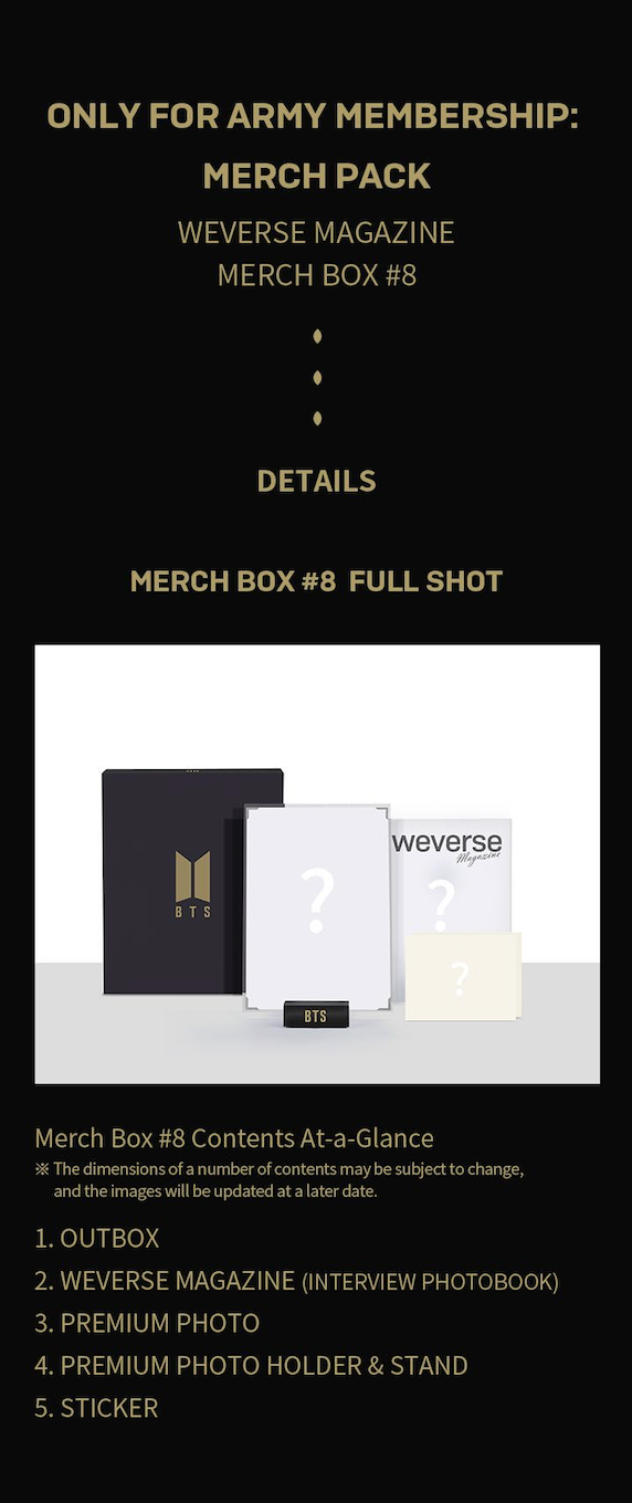 NEW ] BTS MERCH BOX # 8 Official Membership ARMY full set Official 