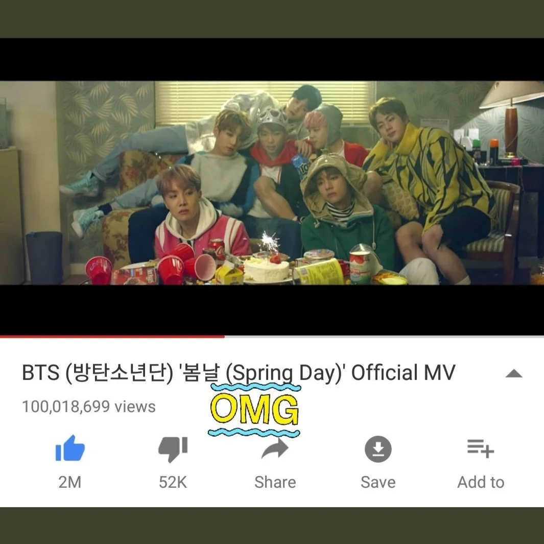"Spring Day" MV Hits 100 Million Views on YouTube