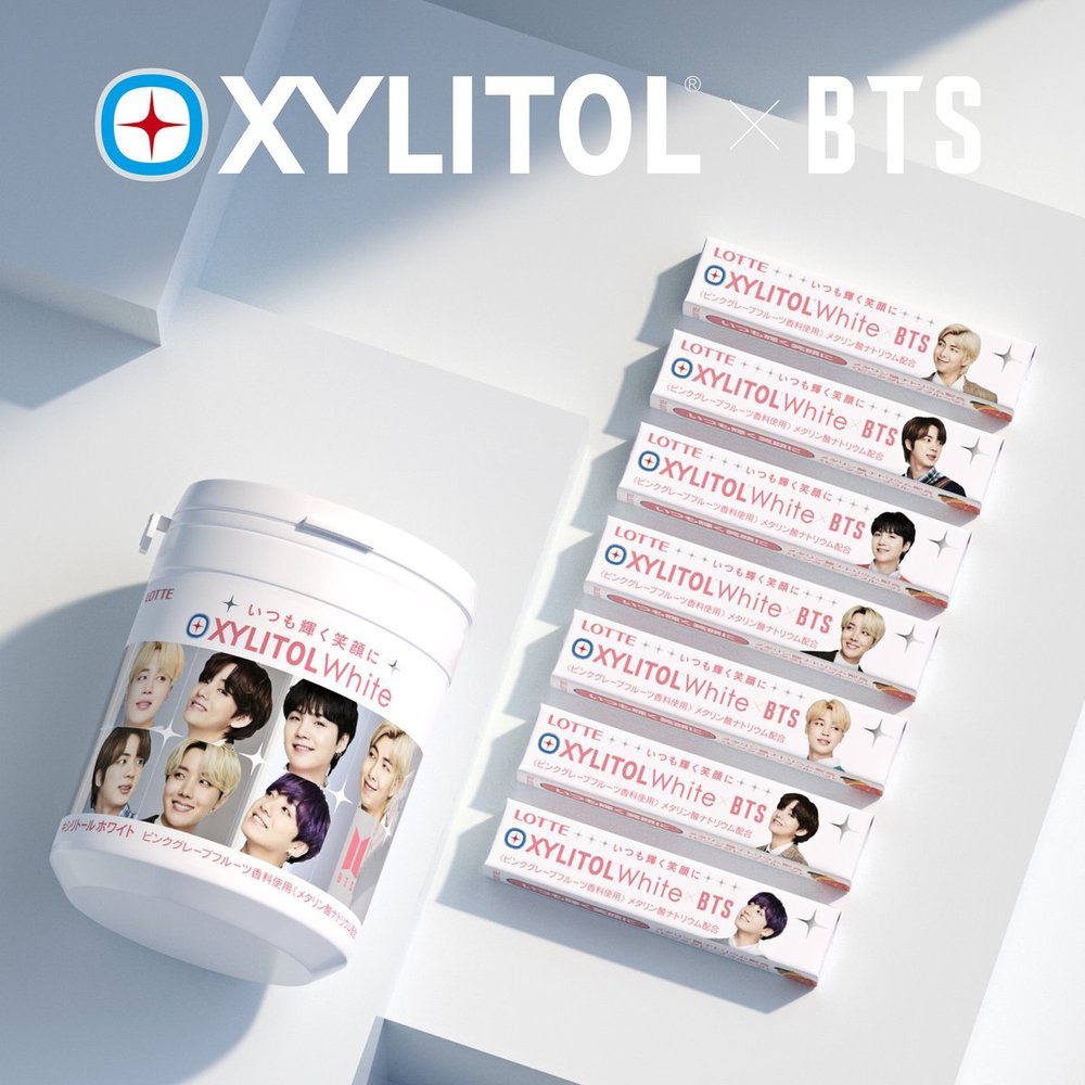 BTS Xylitol White Pink Grapefruit Gum 