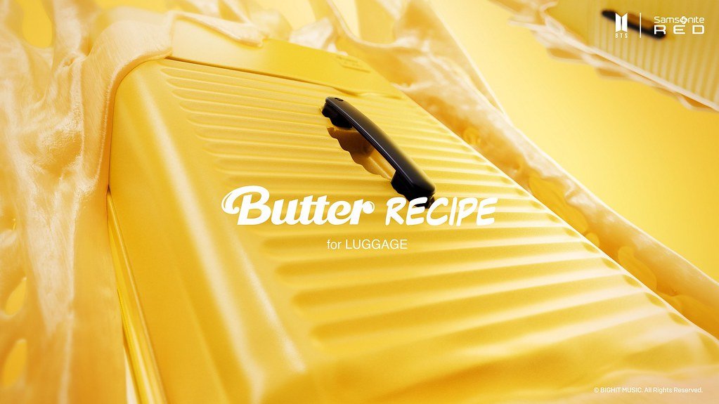 BTS x Samsonite Red Butter Recipe Collection Pouch Bag / Yellow