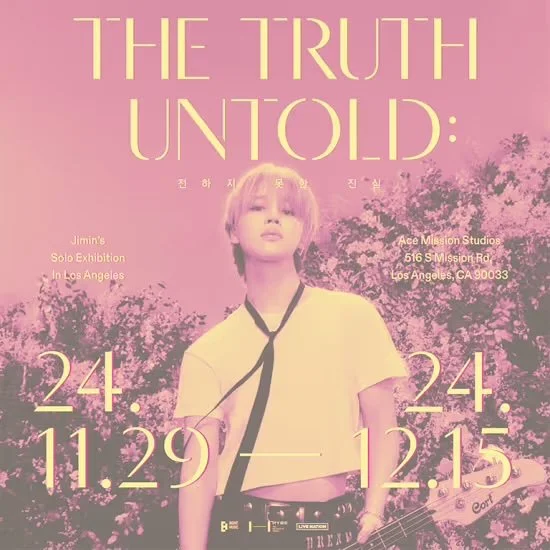 Jimin "The Truth Untold: 전하지 못한 진심" Exhibition in Los Angeles