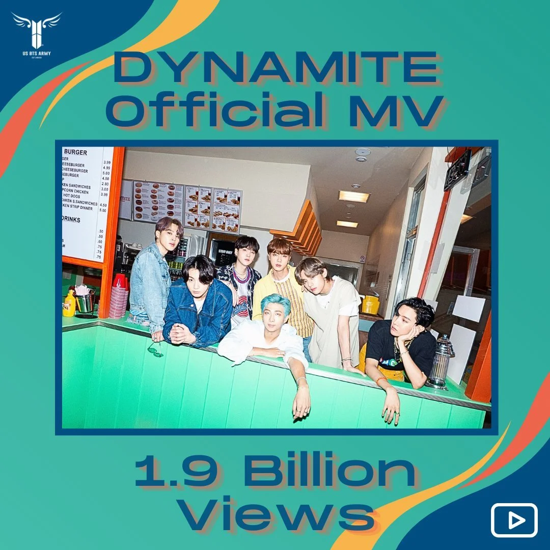"Dynamite" Becomes The First MV By A South Korean Boy Group To Surpass 1.9 Billion Views