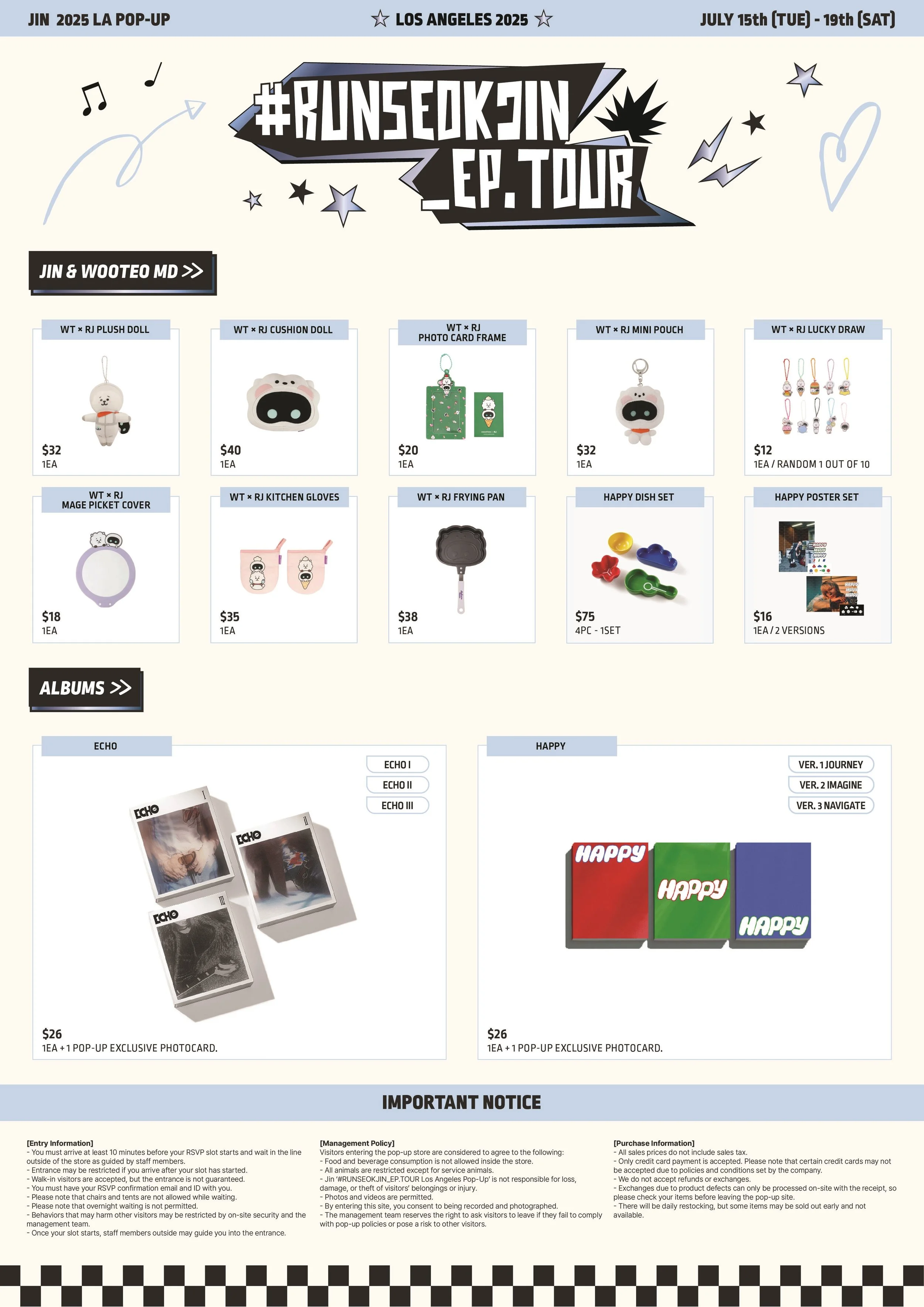 Jin | RUN SEOKJIN EP. Tour — US BTS ARMY