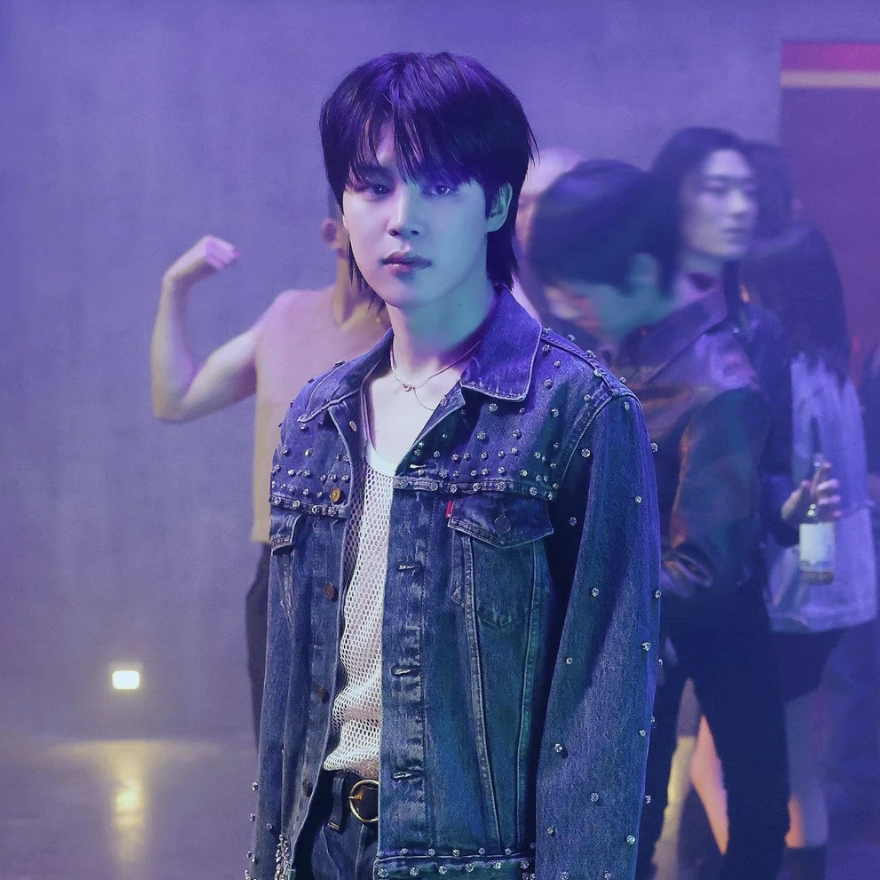 Jimin on set of "Like Crazy" MV shoot