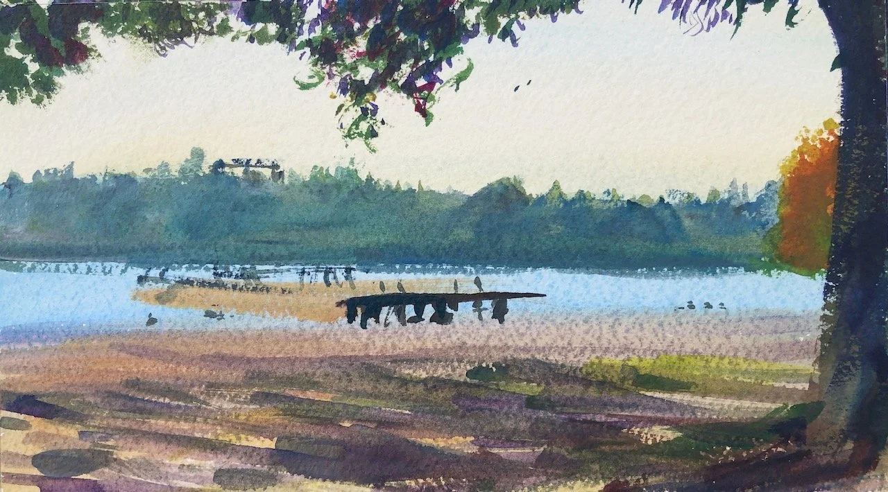 Plein Air, Greenlake, afternoon, 3:30-4pm, 10.17.22 Mon (2 of 2)