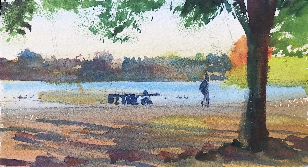 Plein Air, Greenlake, afternoon, 3:15-3:45pm, 10.17.22 Mon (1 of 2)