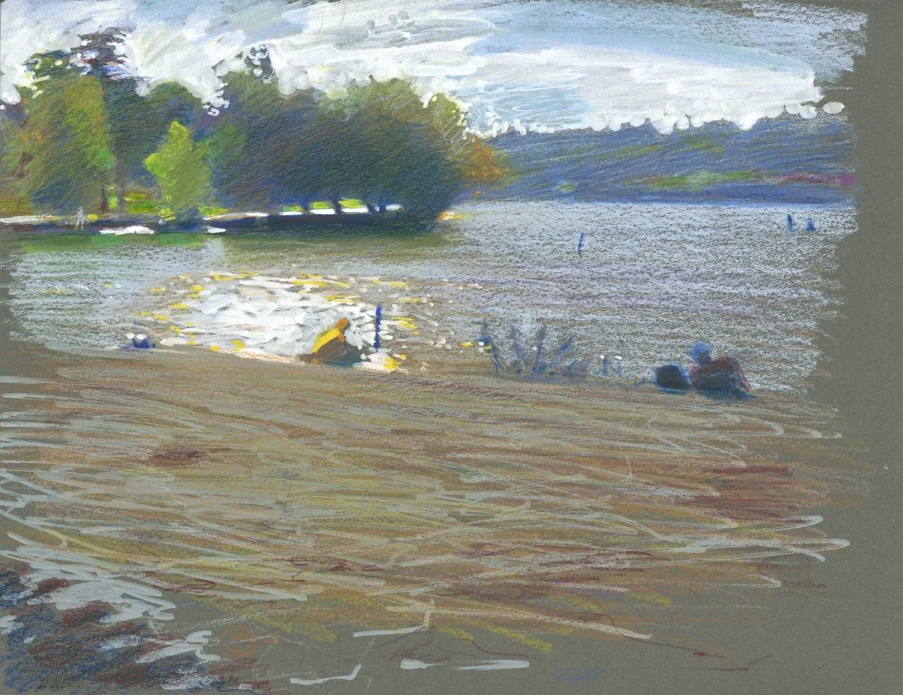 Plein Air, Greenlake, ~3-4pm, 9.25.21, Saturday