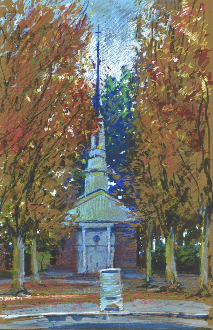 Plein Air, Lakeside School Study 1, 11.1.20, Monday, Late morning