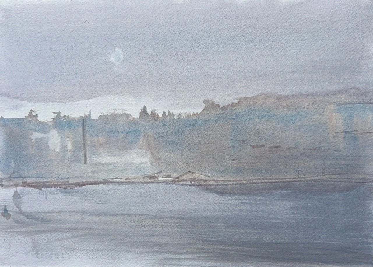 Study for “Plein Air, Eastlake in the rain”