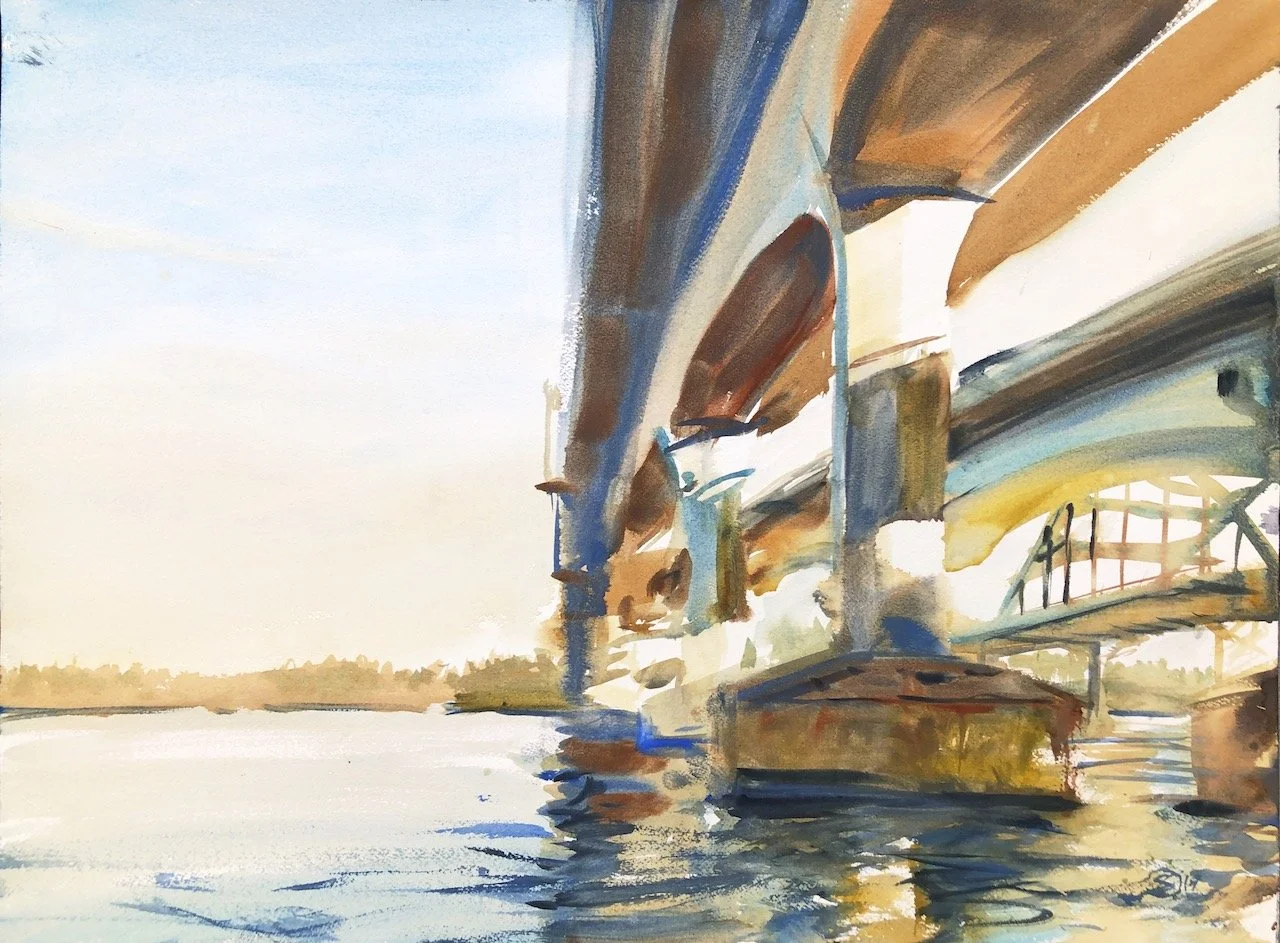 Plein Air, Under I-90, Afternoon, 11.5.19