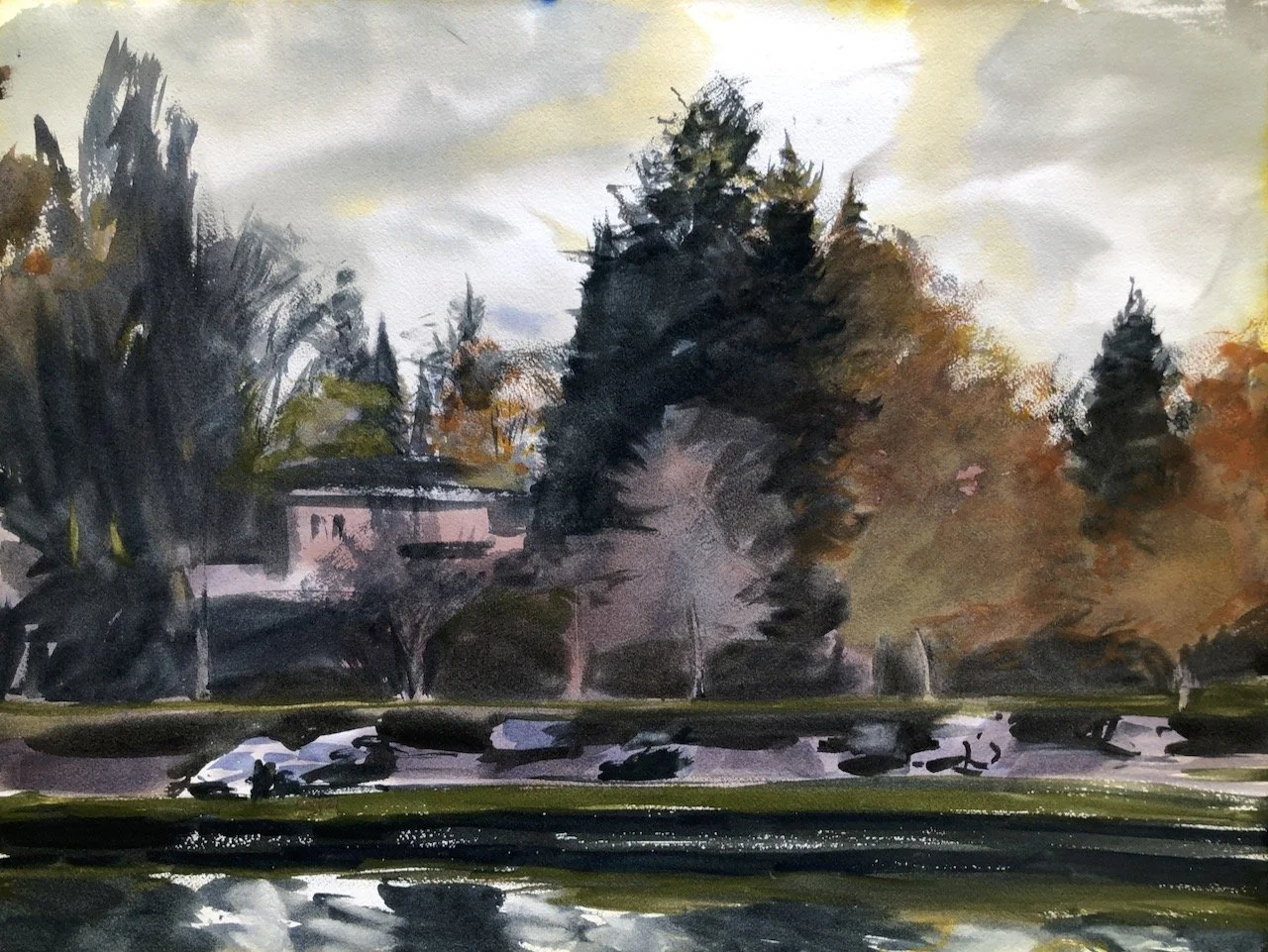 Plein Air, Mt Baker Park, Looking at Shore, 2-3pm, 11.10.21
