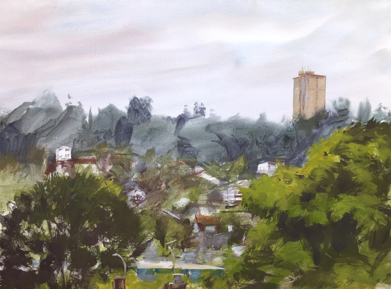 Plein Air, Sunday Morning, Overcast, 9am, 7.10.22