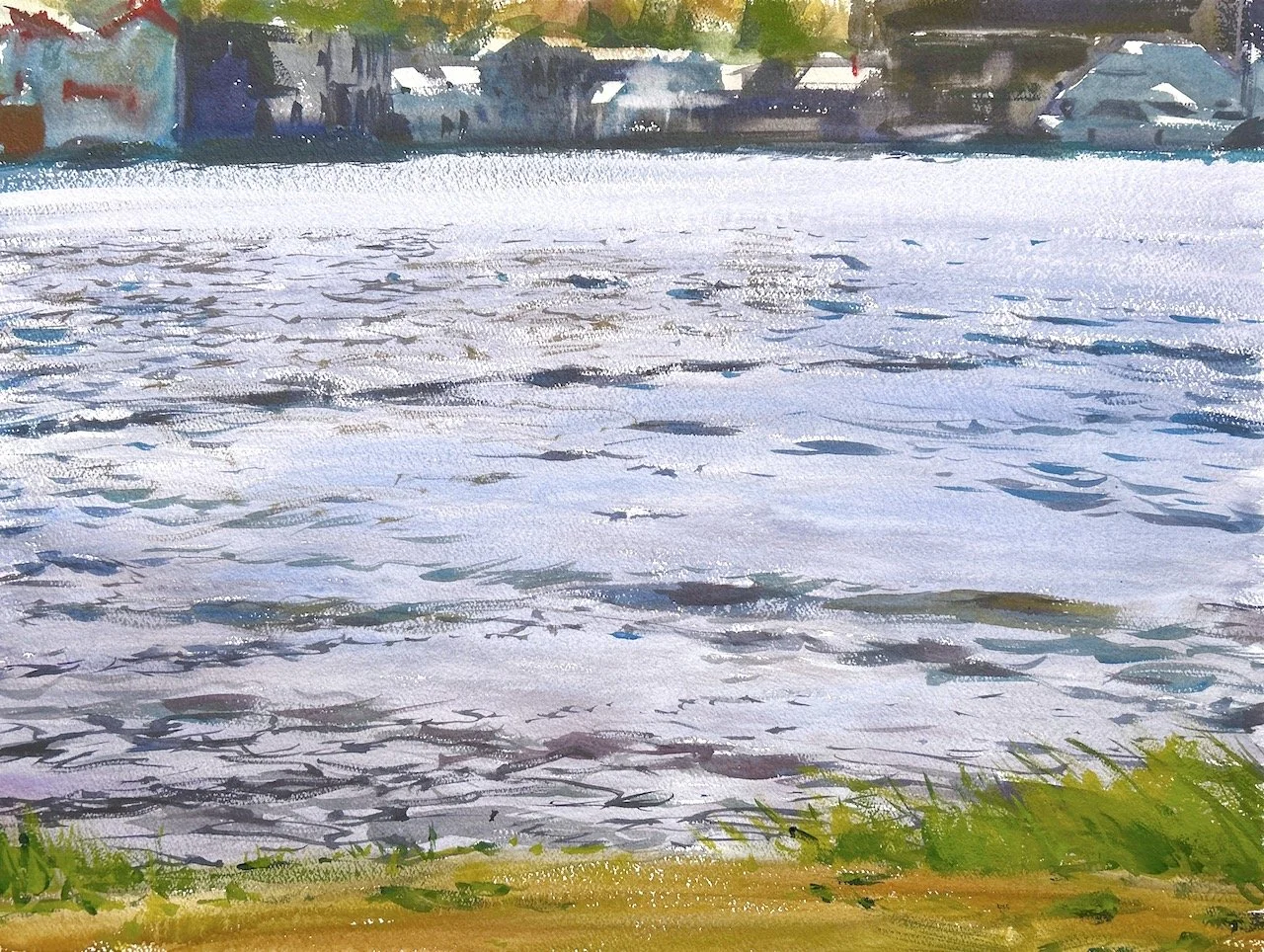 Plein Air, Water study from Gasworks, 5.3.23