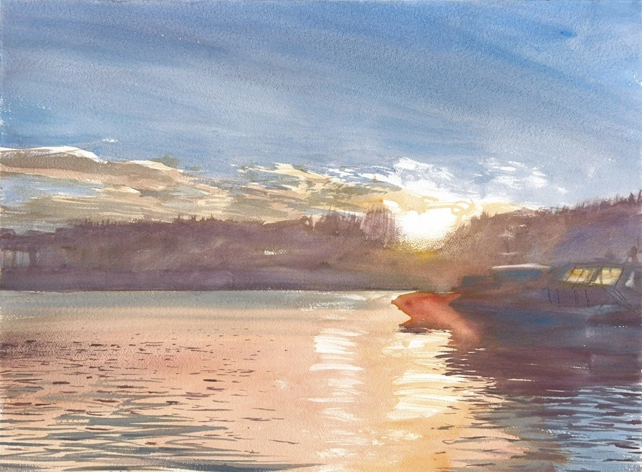 Plein Air, 7:40-8:20am, Sunrise Westlake, 10.13.23
