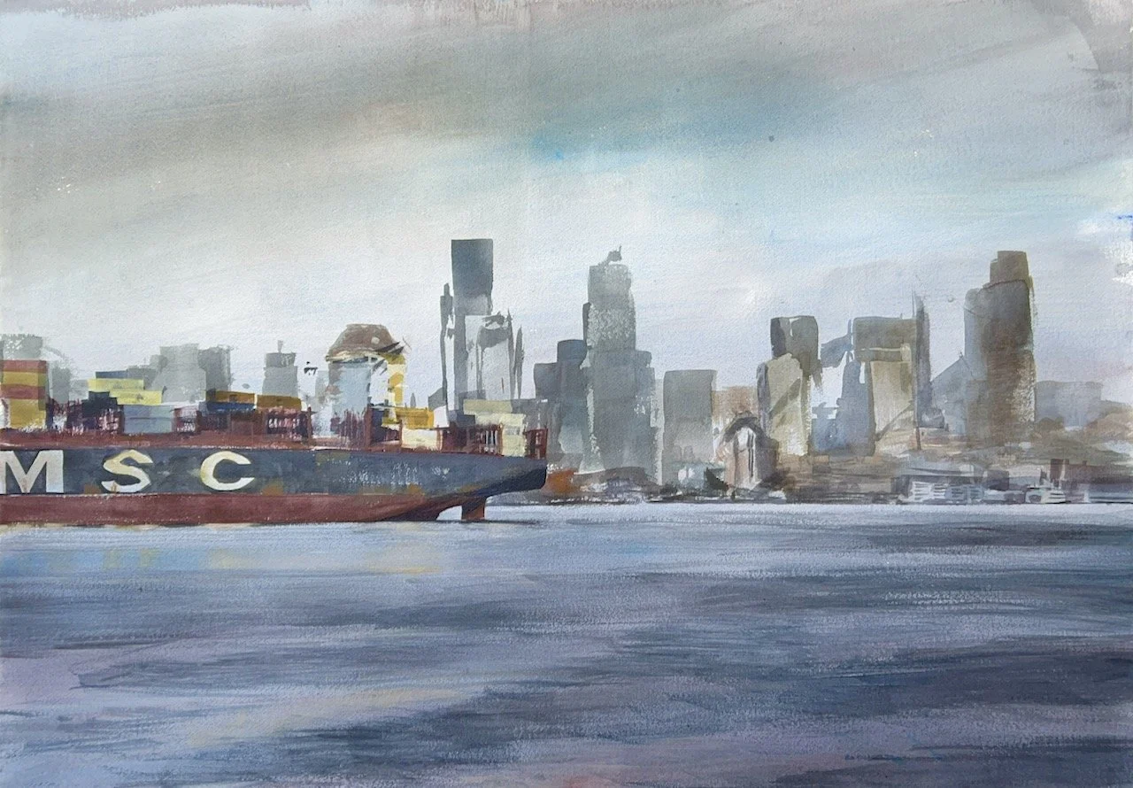 Plein Air, MSC Julie in Smoke, 8.21.23