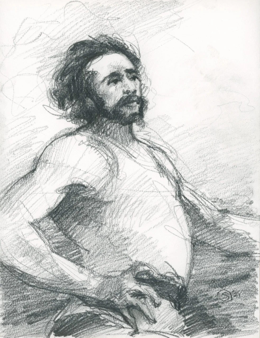 Andreyev on a Boat, After Repin