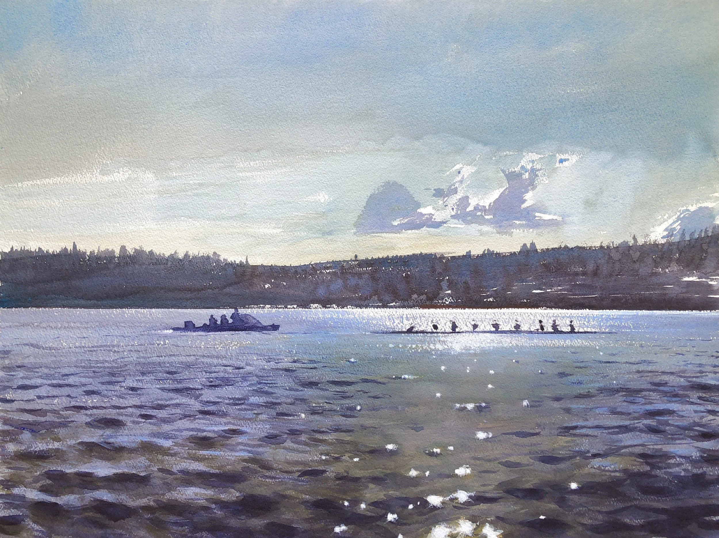 Plein Air 4-5pm Lakeside Crew at Kenmore Log Boom Park