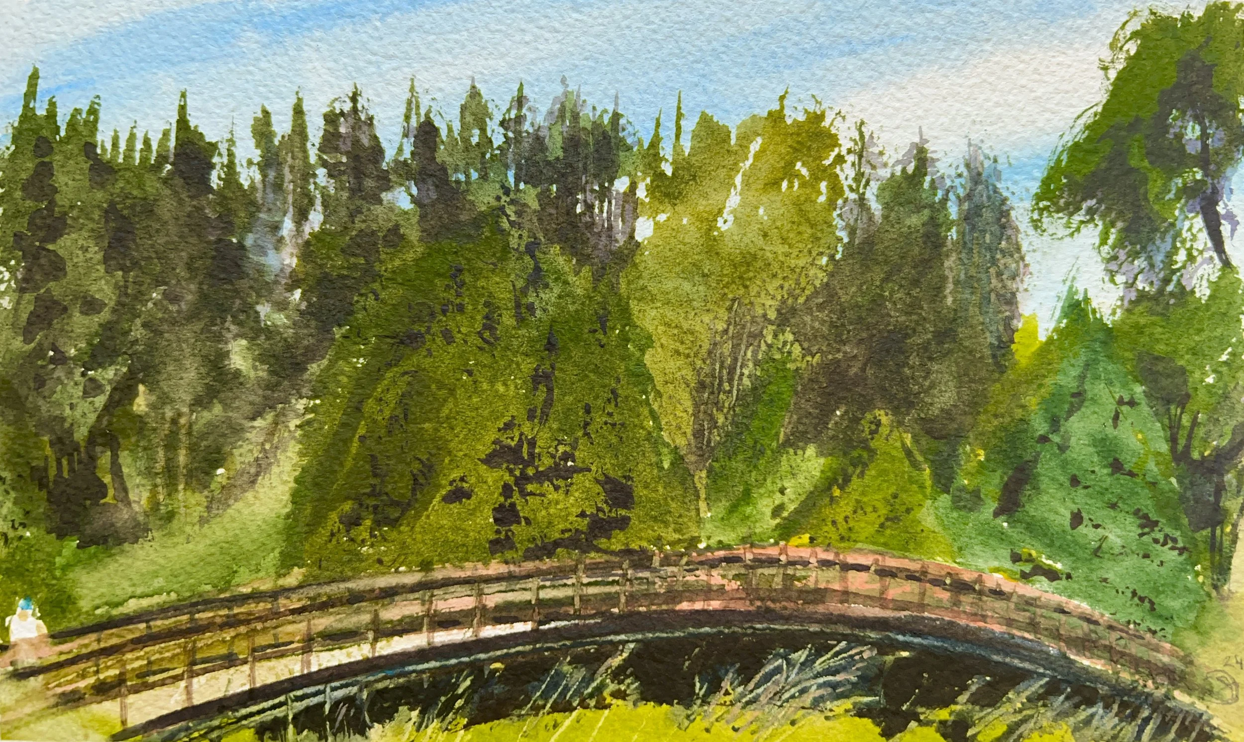 Plein Air, 2:30-3:30pm, Bridge over the Slough, Former Wayne Golf Course, 6.21.24, Friday