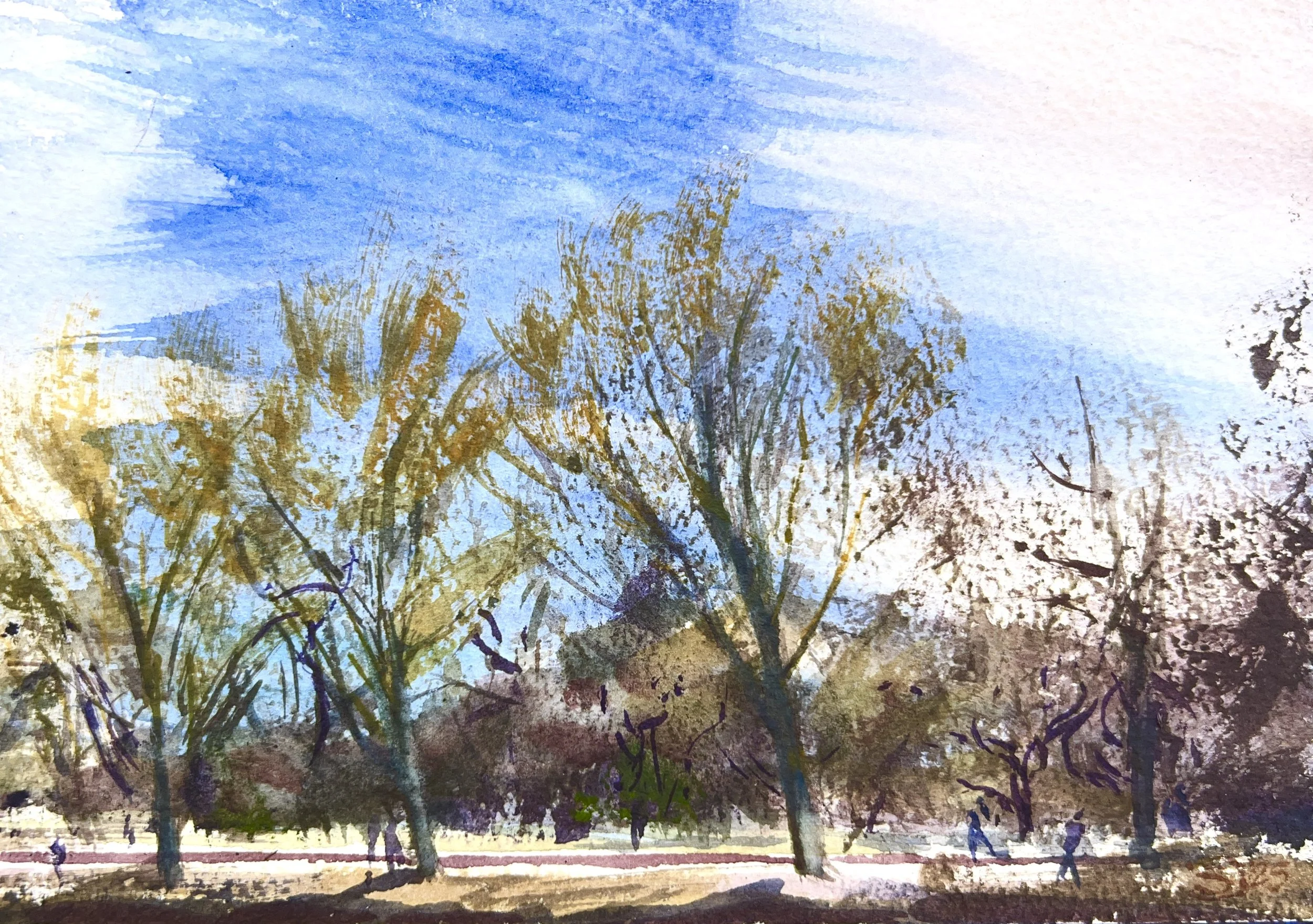 Plein Air, Washington Park, Denver CO, 3:45-4:45pm, 3.17.25
