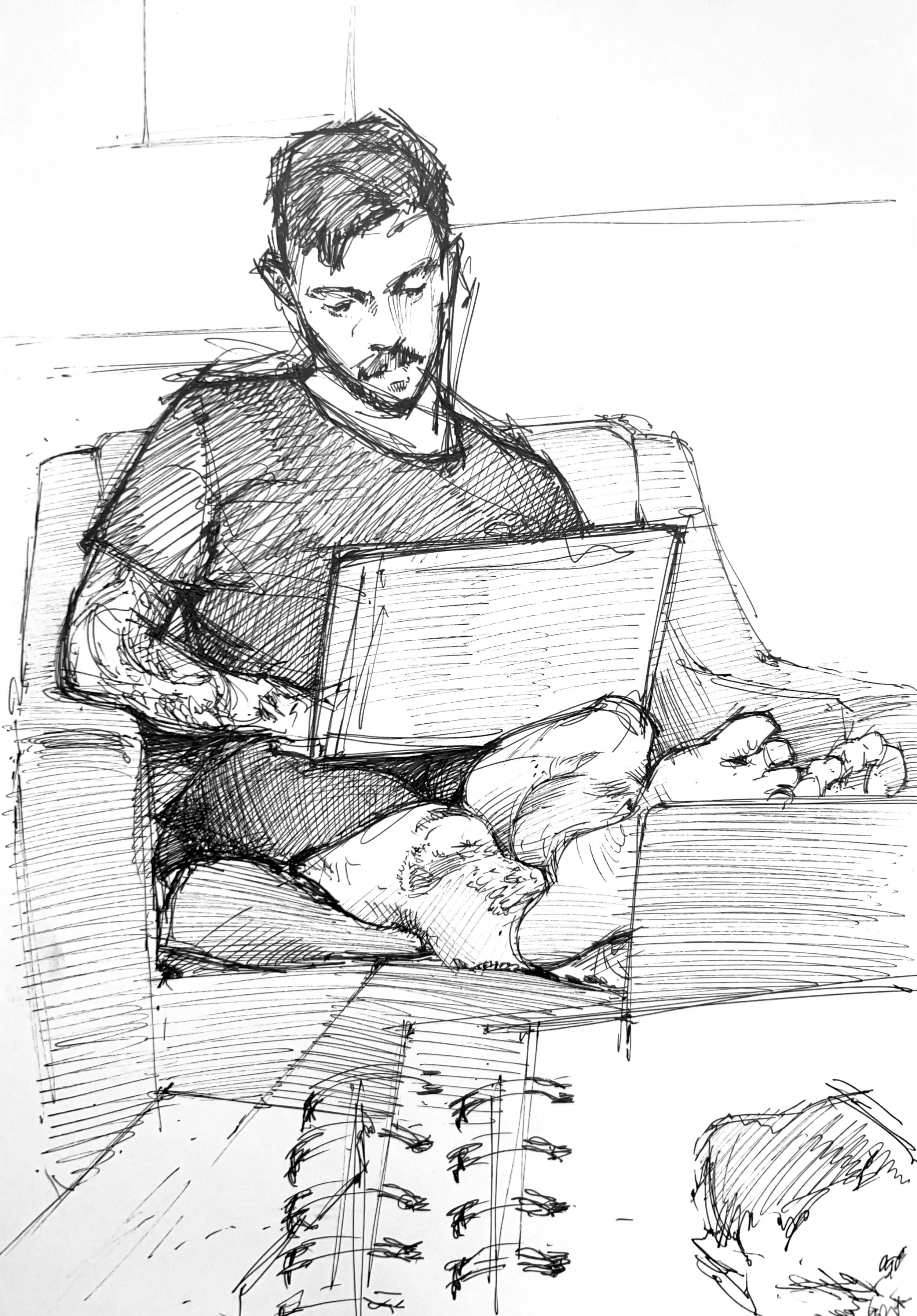 Portrait of Max on Laptop, 5.29.24