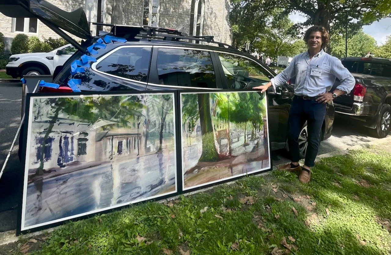 Plein Air, 9-11am, North Washington St in the Pouring Rain, Easton, MD, 7.19.25