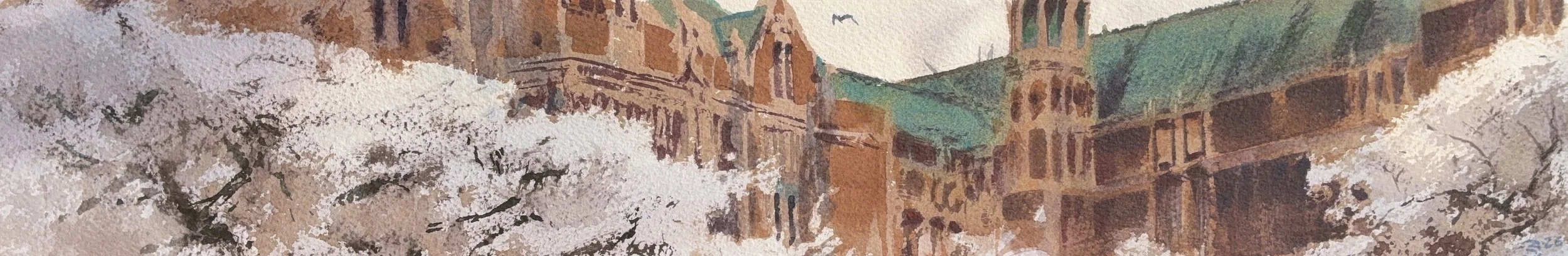 Plein Air, 5-6:30pm, Overcast Cherry Blossoms at UW, 3 of 10, 3.25, 3.27.26