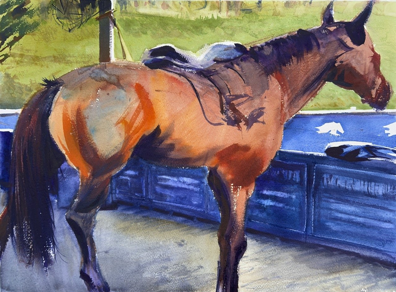Plein Air, 10:45am-12:15pm, Horse Waiting, 6.19.25