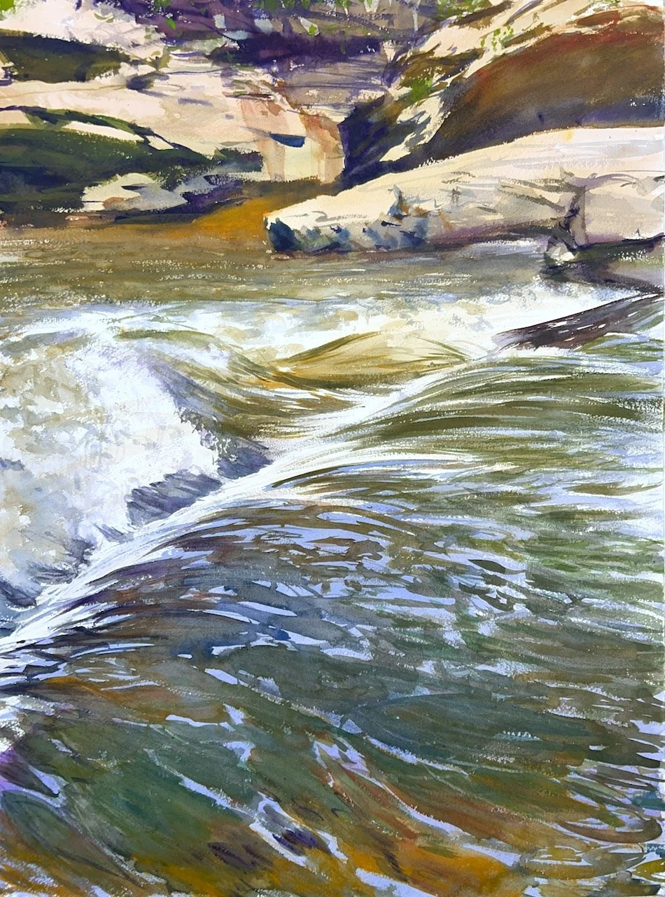 Plein Air, 5-6:25pm, Rapids Below Swallow Falls, 6.12.25