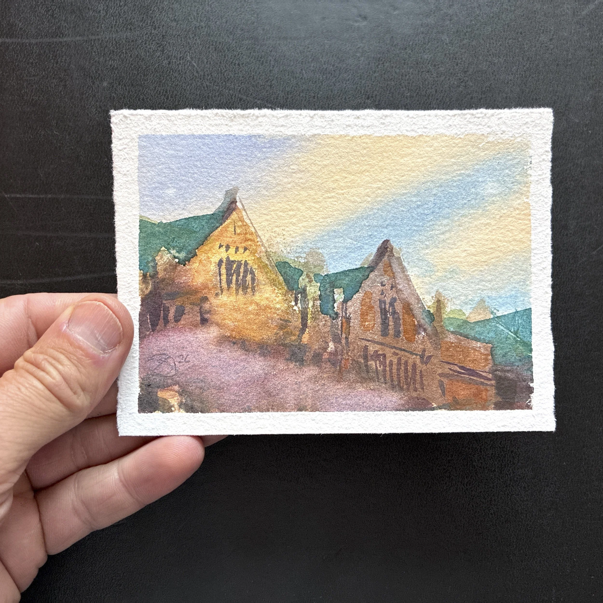 Plein Air, 5:45-7pm, Sunny 6 of 11, UW Cherry Blossoms, 3.22+3.31.26