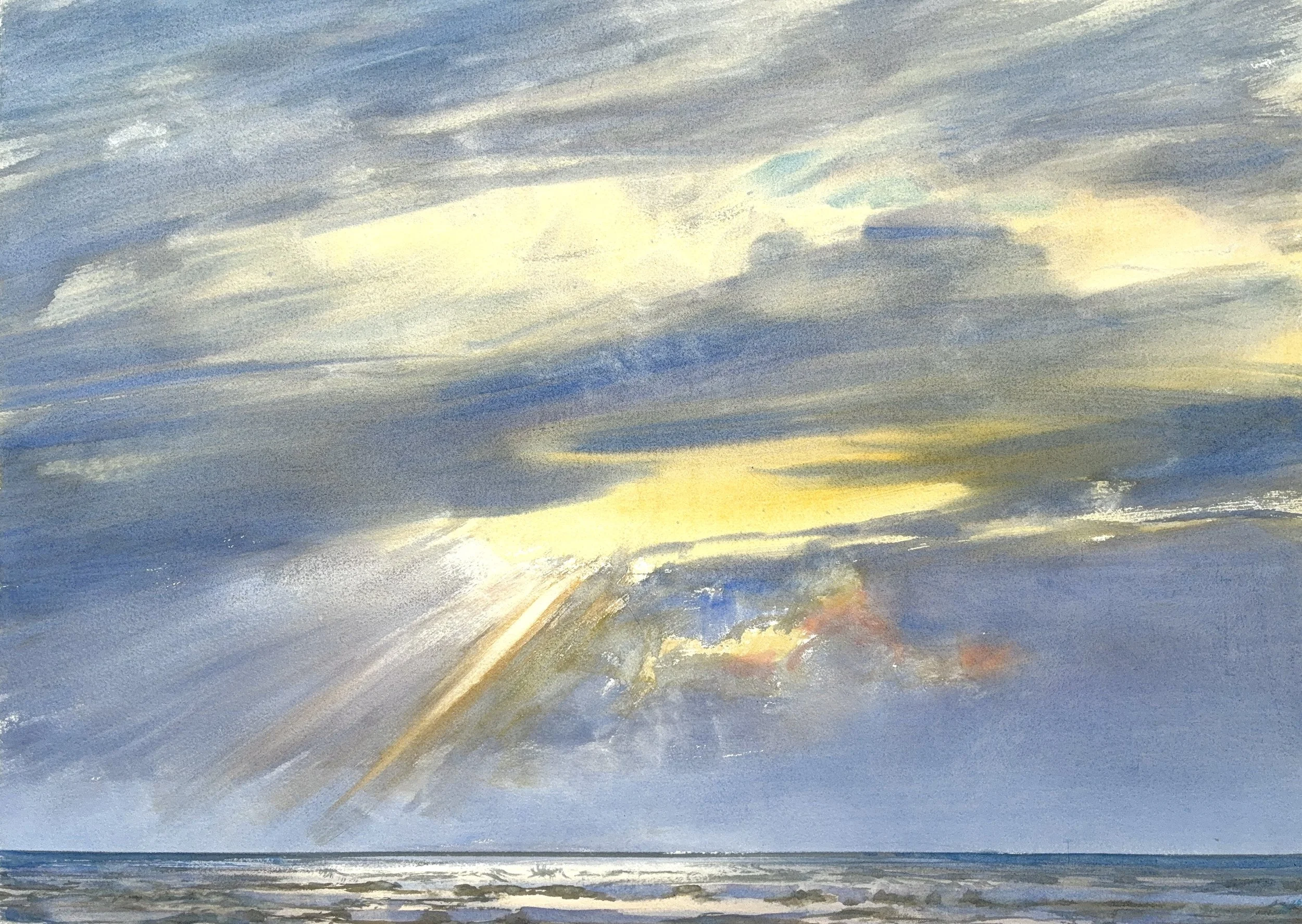 Plein Air, 5:30-6:30pm, Sunset from Kihei, Maui, Kalama Park, 6 of 6, 3.15.26