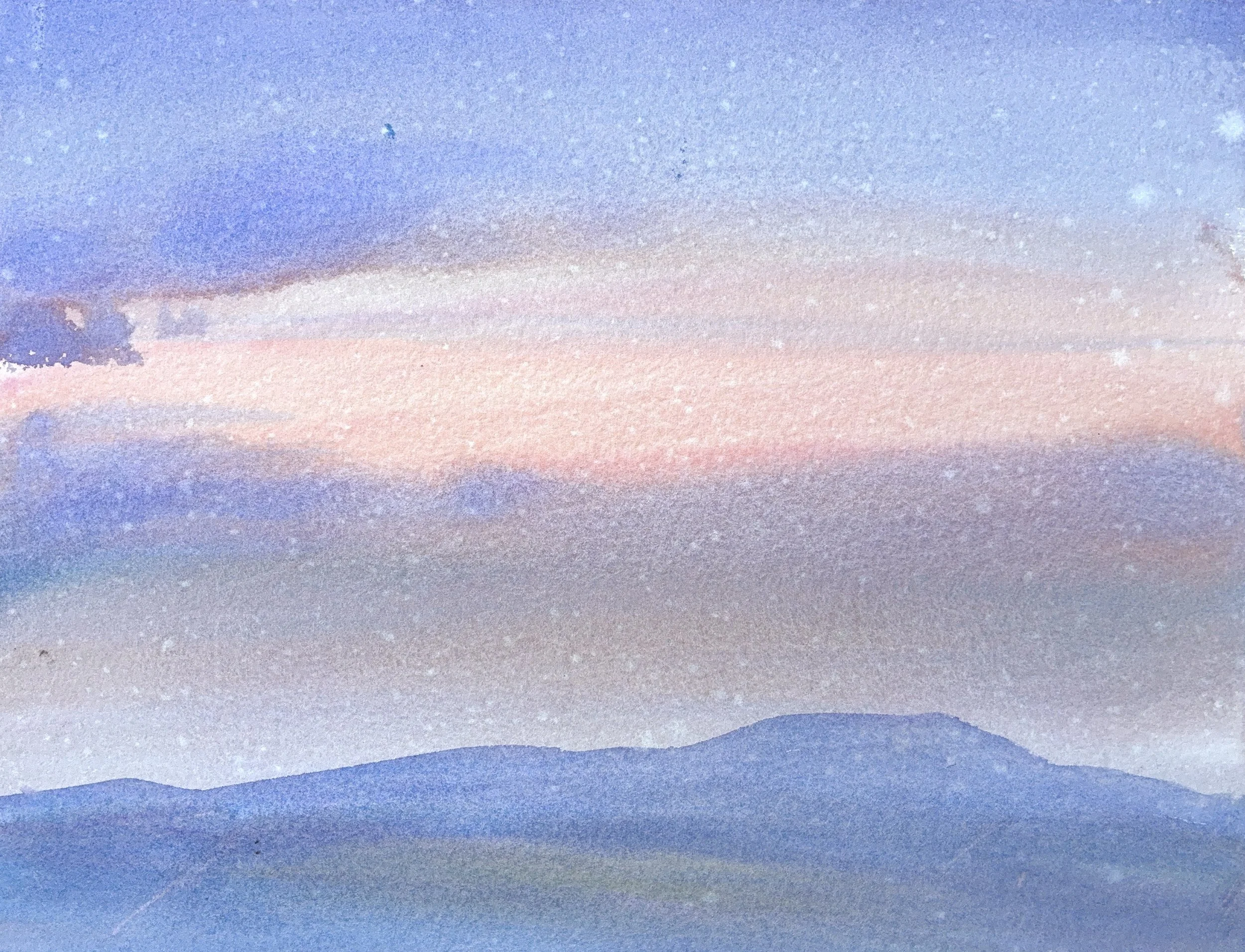 Plein Air, 8-9:30pm, Rain on Peet’s Hill, 3 of 6, 7.22.26