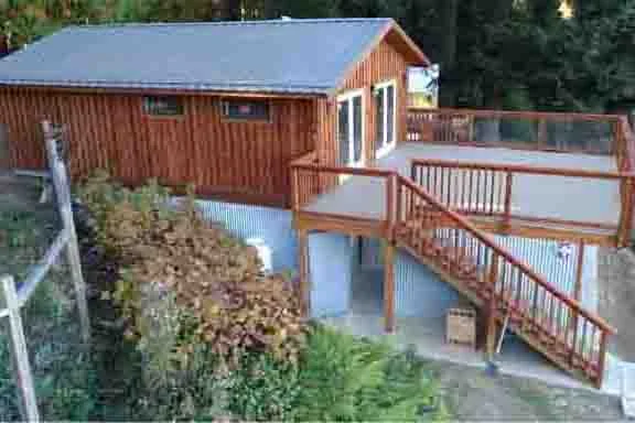 Our new cidery building, with manufacturing below and the tasting room and shop above.
