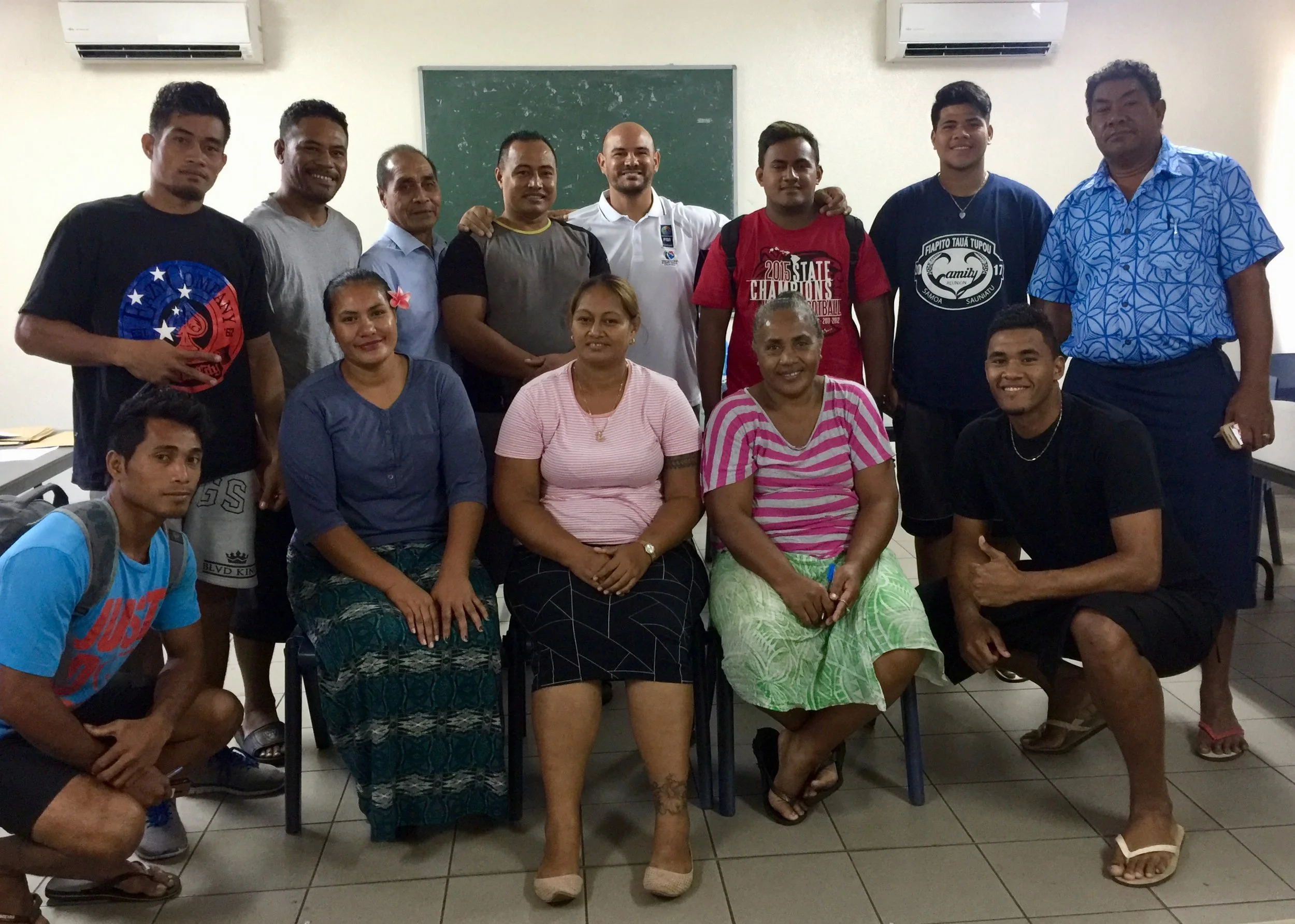Coaches are all smiles following day one of the course. Picture: Provided