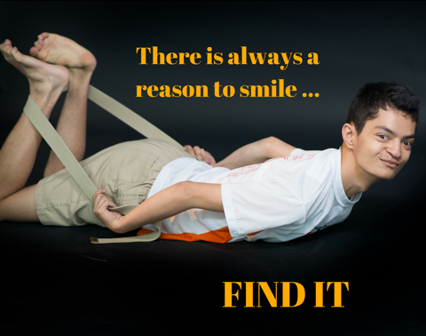 One of our amazing students doesn't let his rare genetic disease stop him from enjoying a good bow pose.