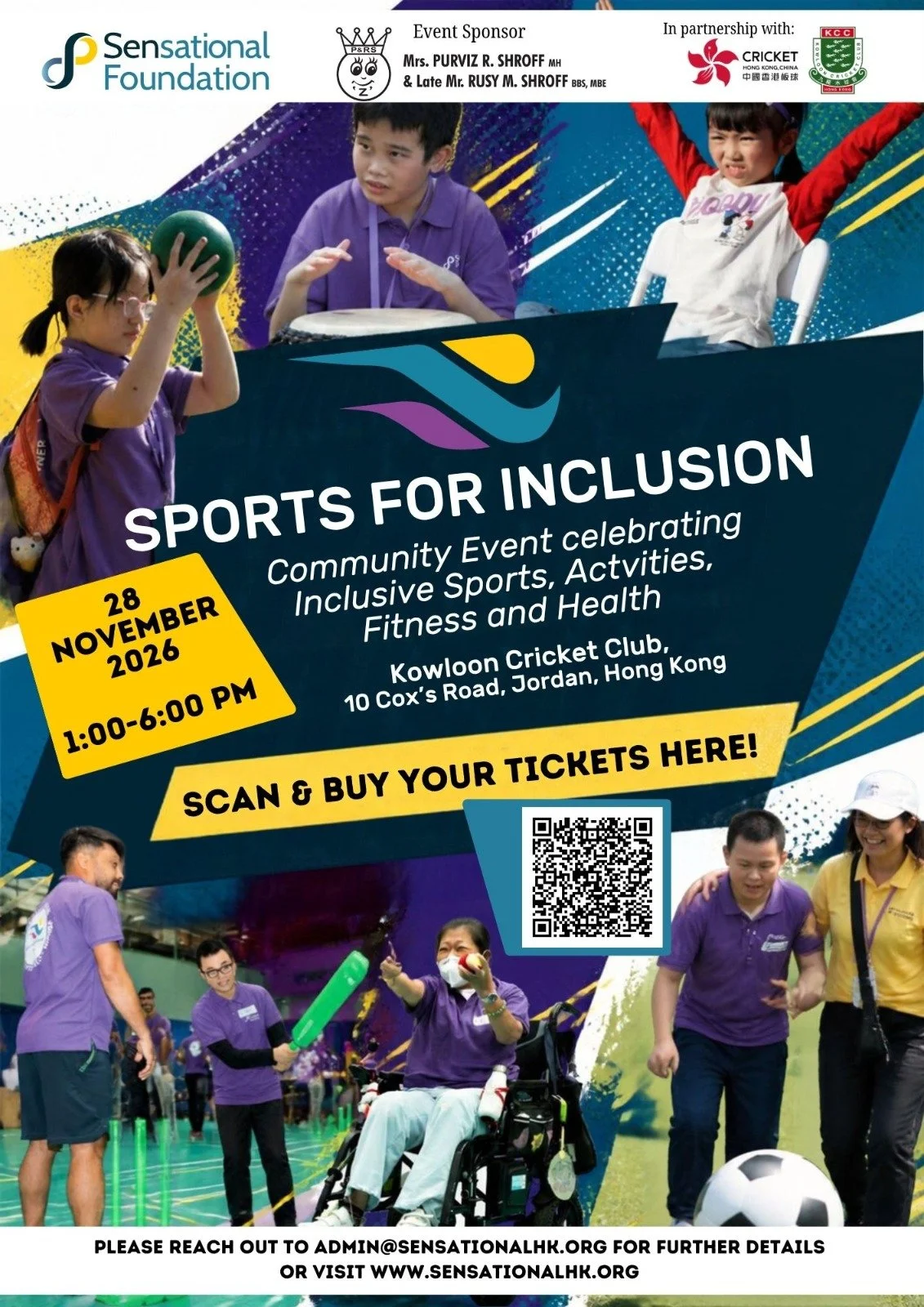 A flyer image of the event highlighting the different sports like football and cricket