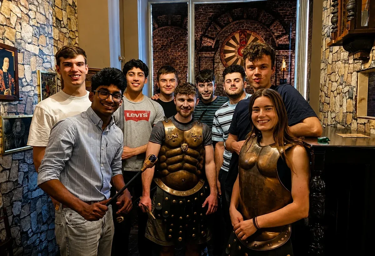 Friends and Family enjoying the escape room in London