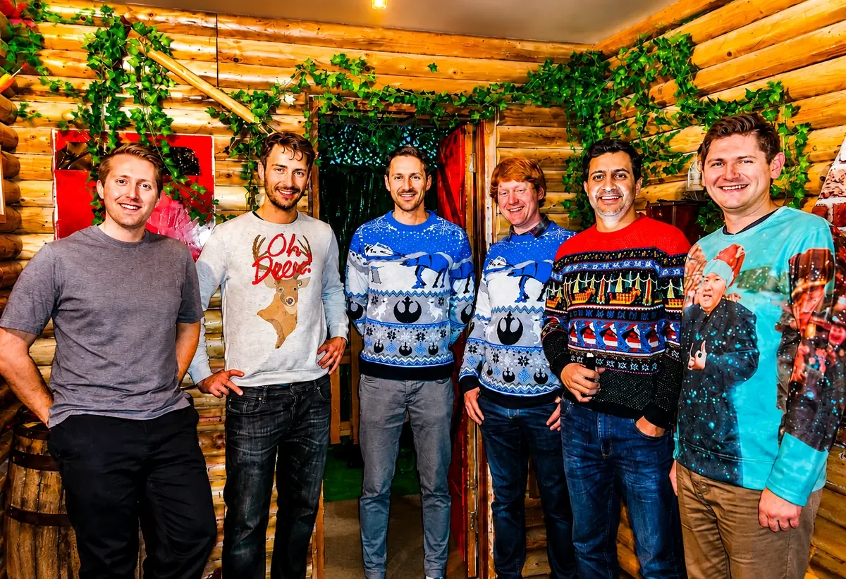 Corporate Christmas party group at Escape London escape room