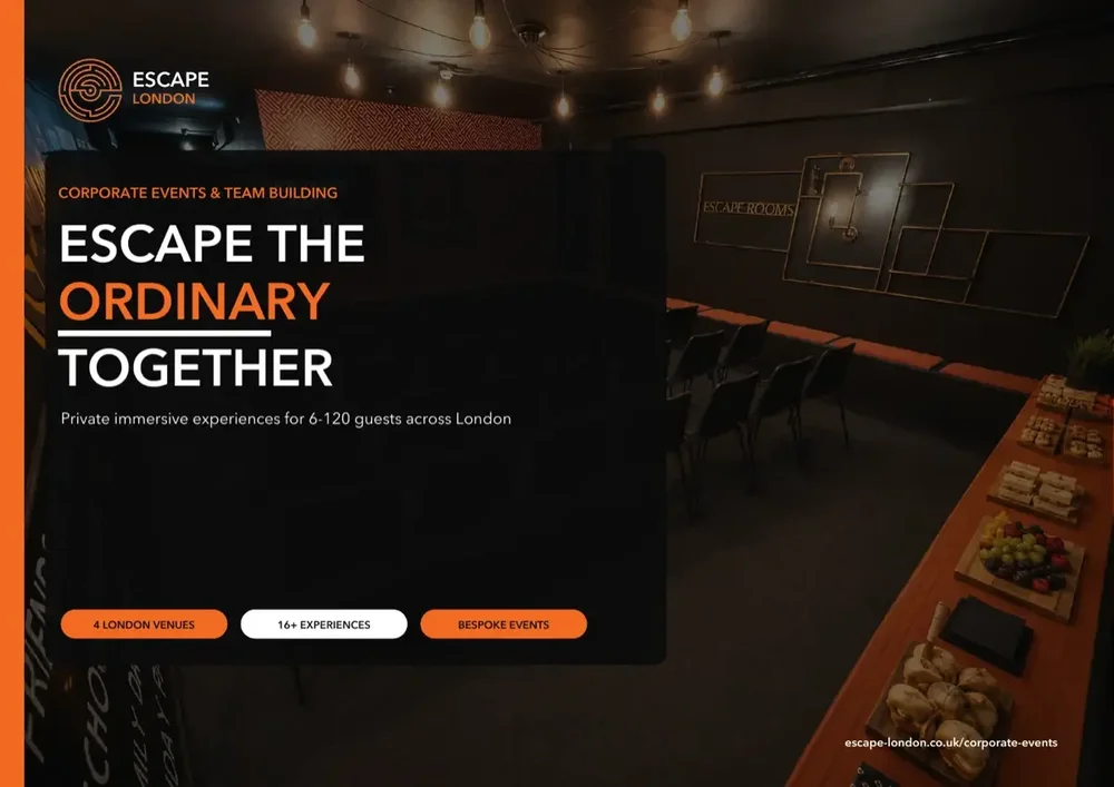 Download the Escape London Corporate Events Brochure (PDF)