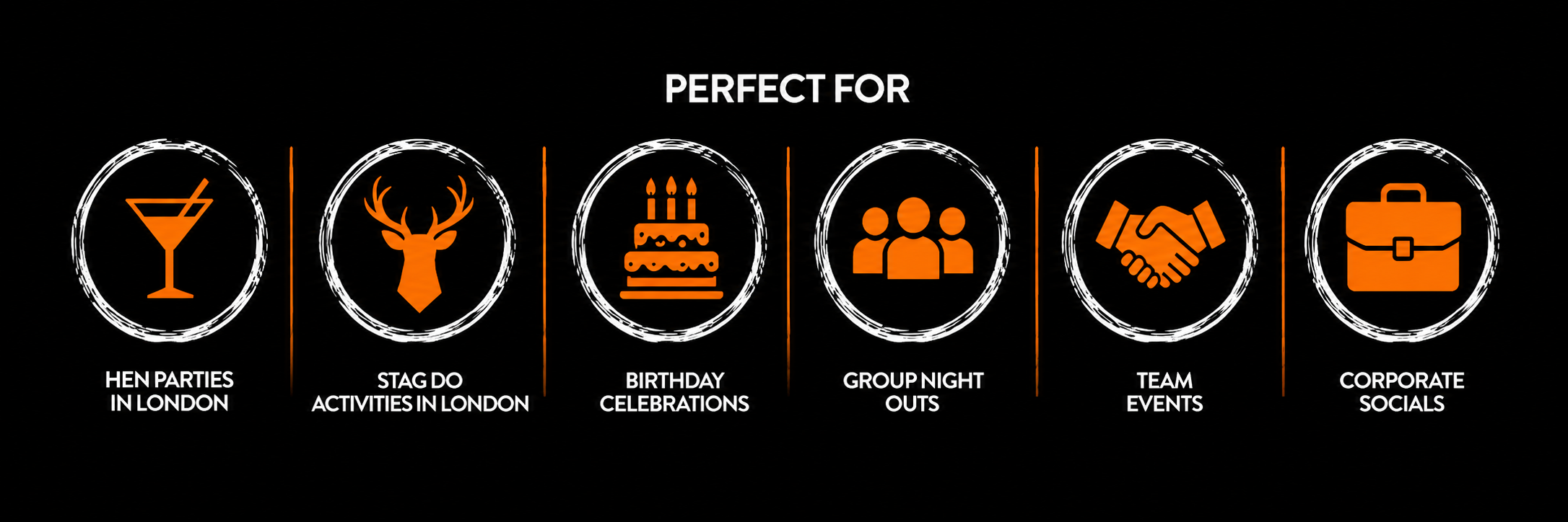 Escape London is perfect for Hen and Stag Parties, Birthday celebrations, Group Nights Out, Team Events & corporate socials
