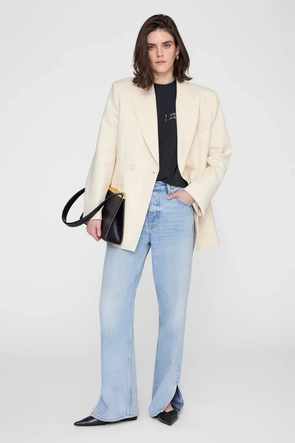 Anine Bing - Shelly Tee "I See You" - Black