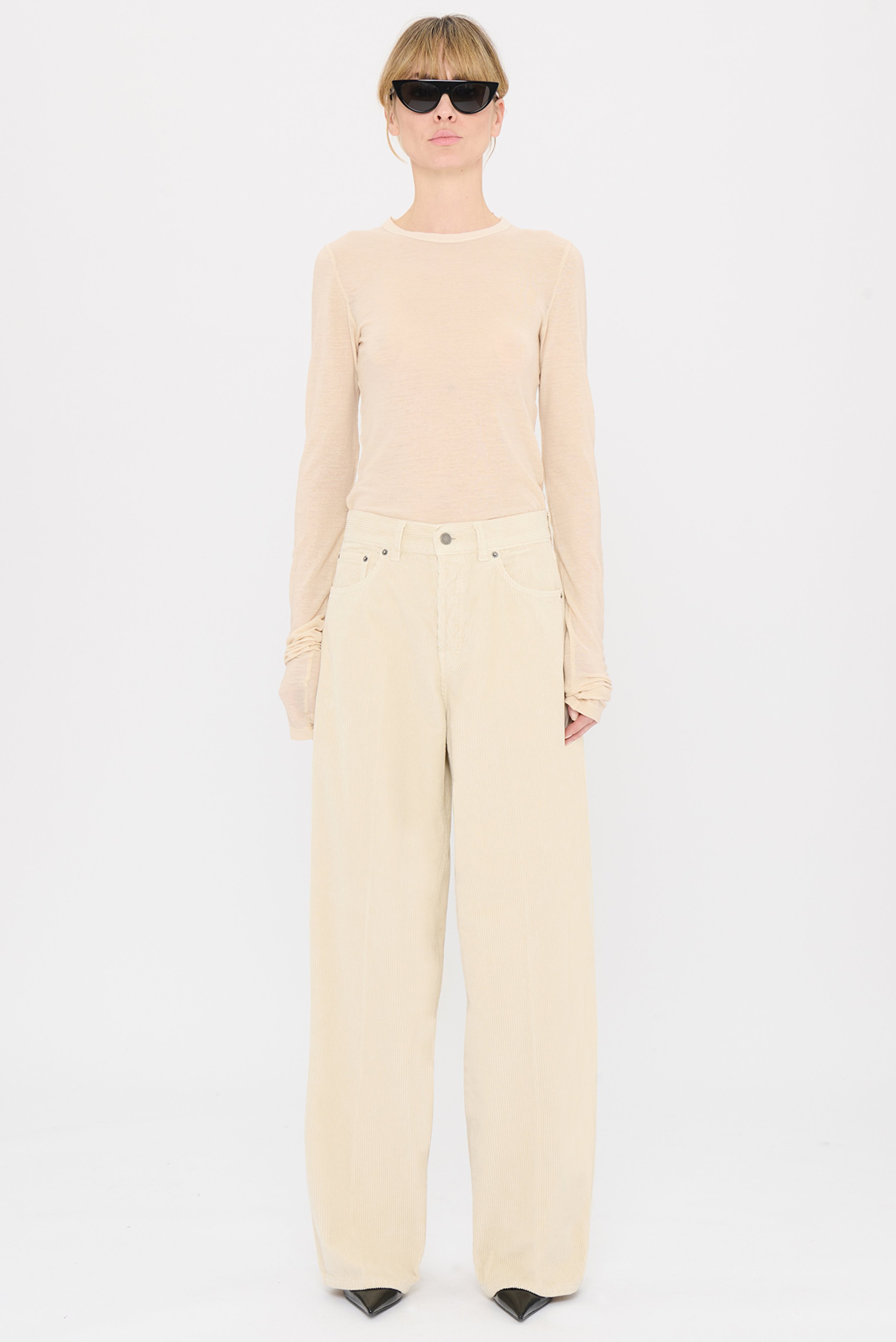 Haikure - Bethany Asian Velvet Jean - Ecru