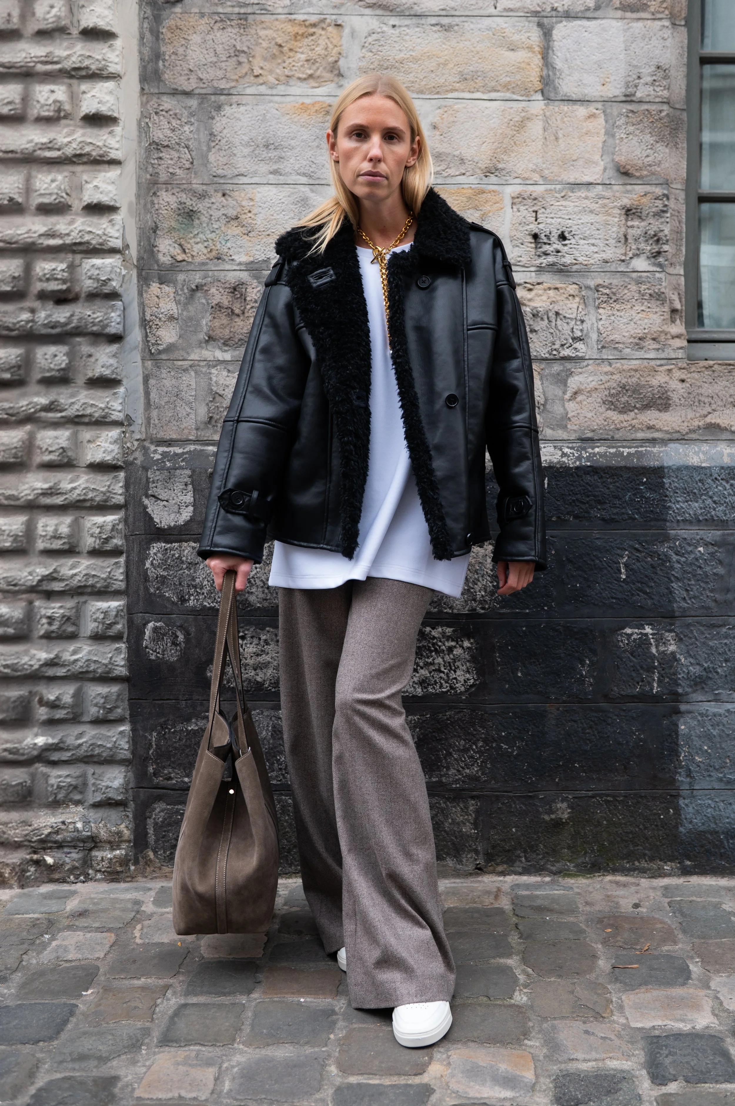 Vanessa Bruno - Grand Cabas Daily Velour - Taupe