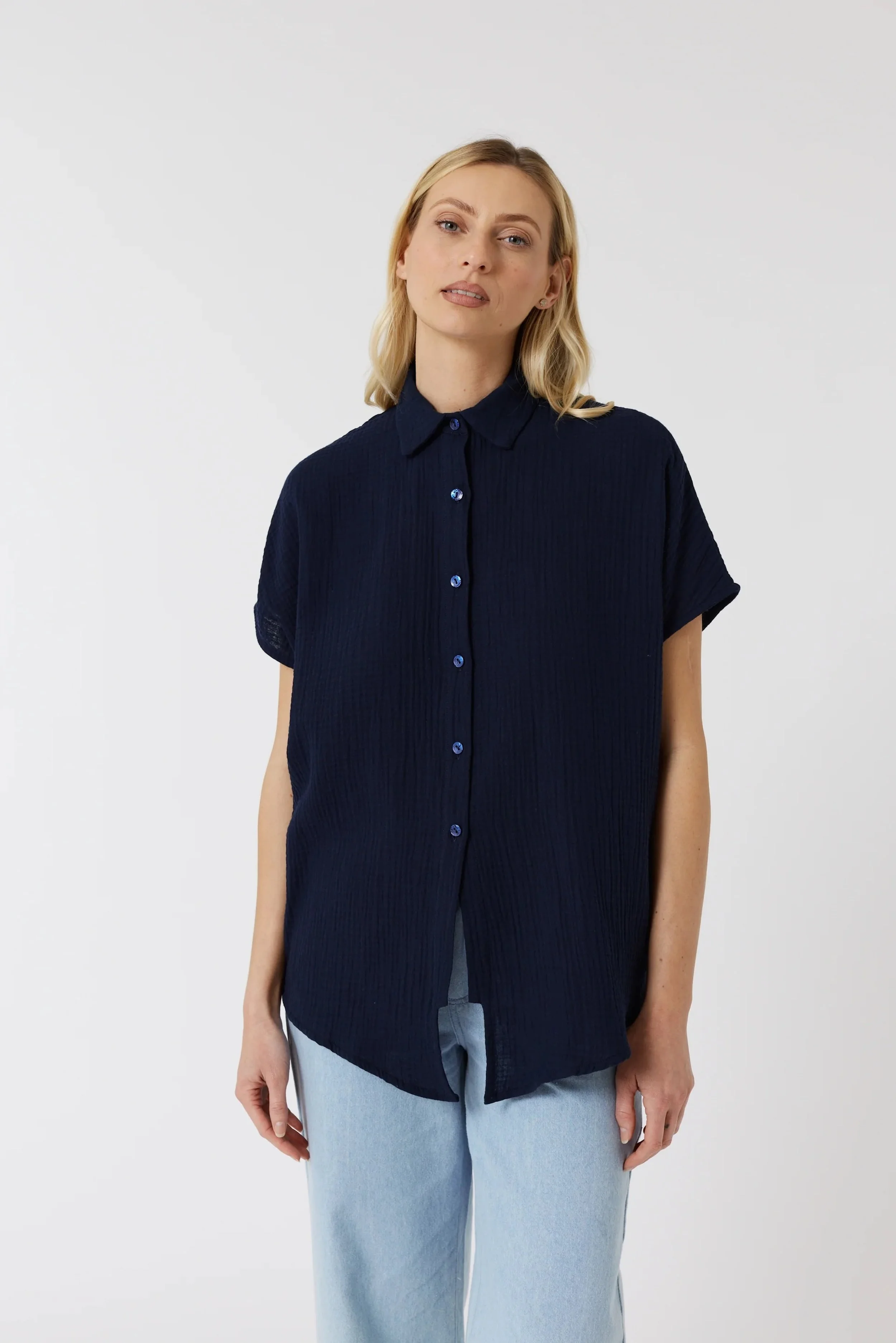 Maevy - Borneo Shirt - Navy