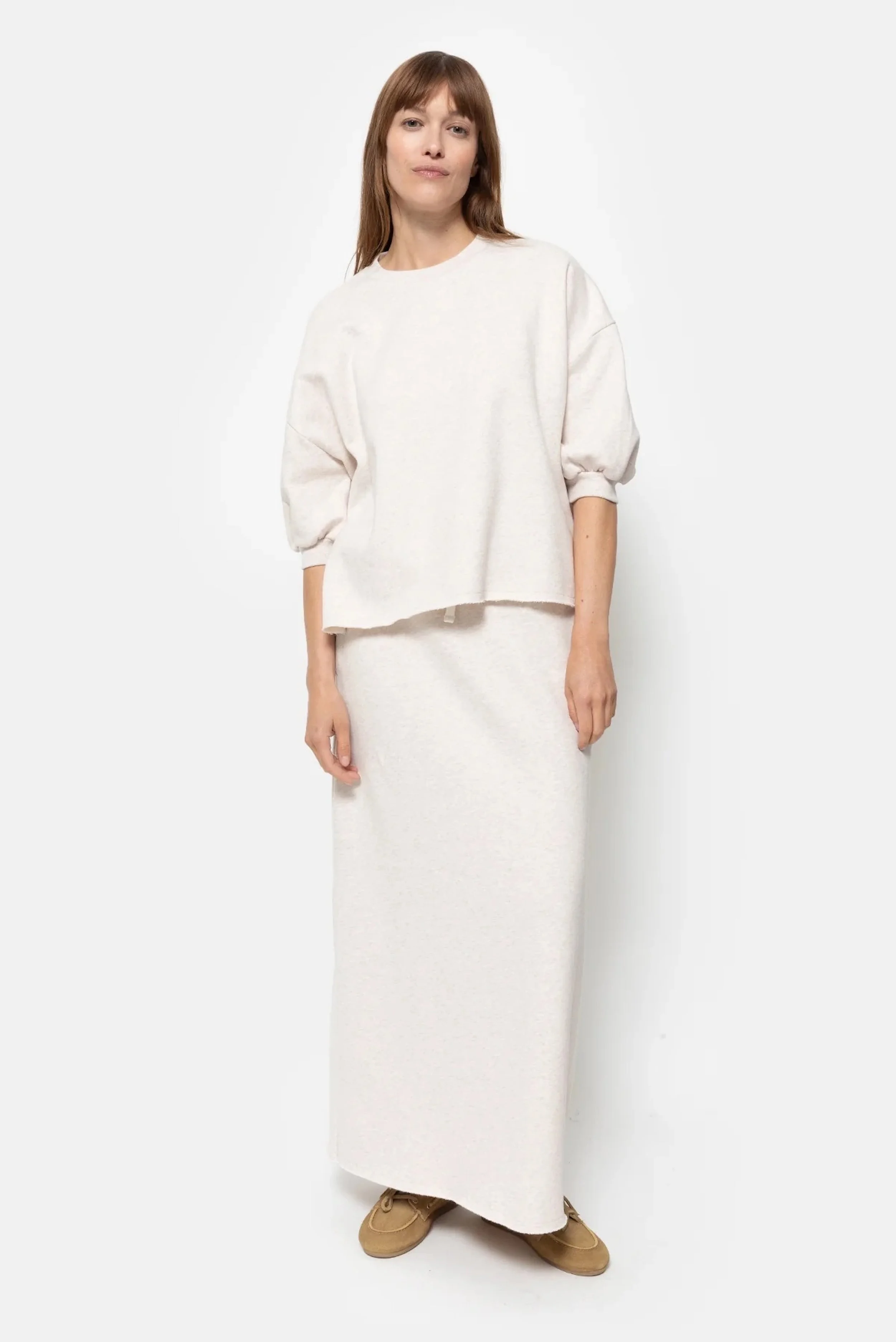Âme - Liv Sweat 3/4 Sleeves - Marled Ivory