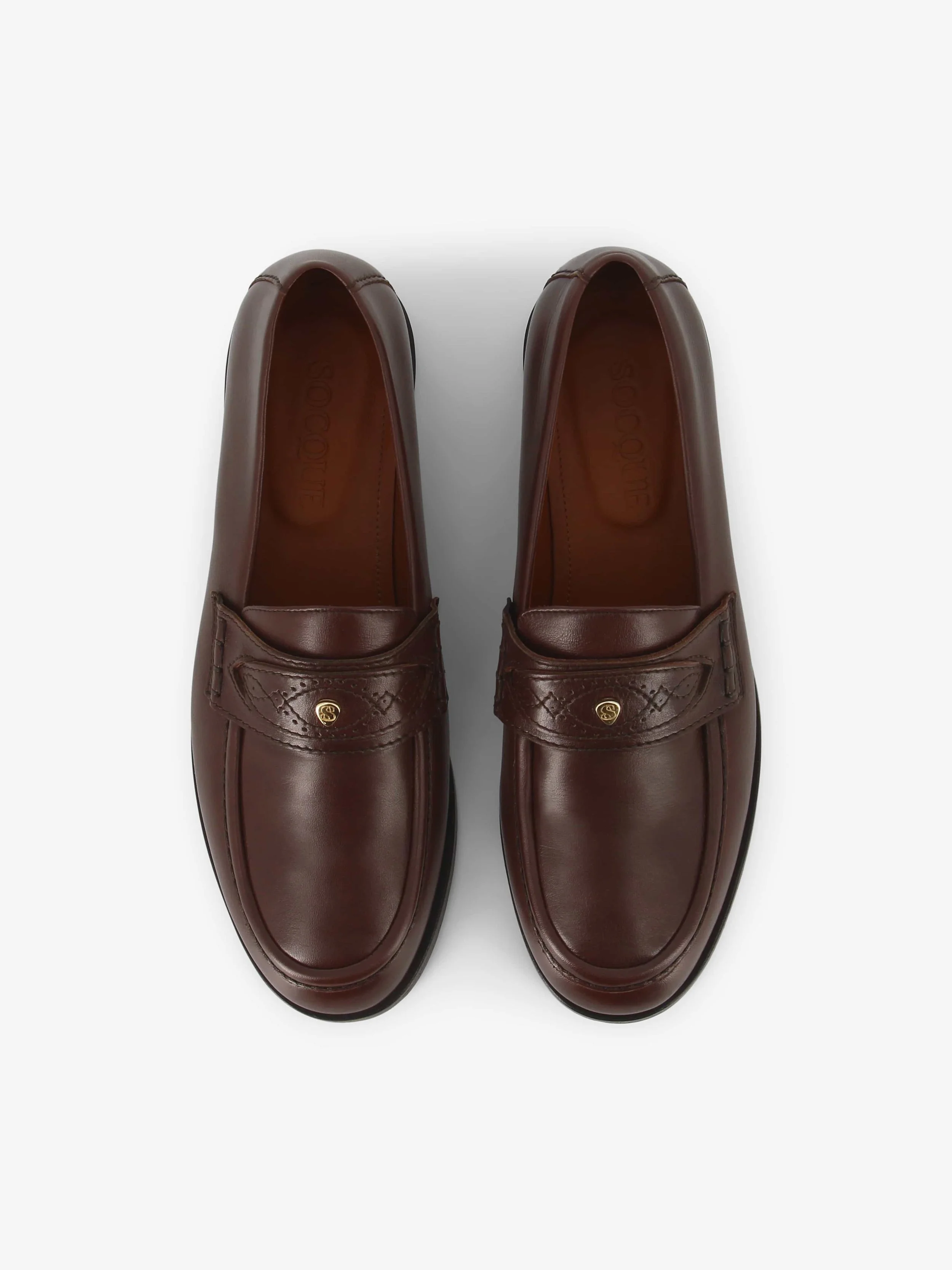 SOCQUE -  Mocassin Ringo Cuir - Chocolat