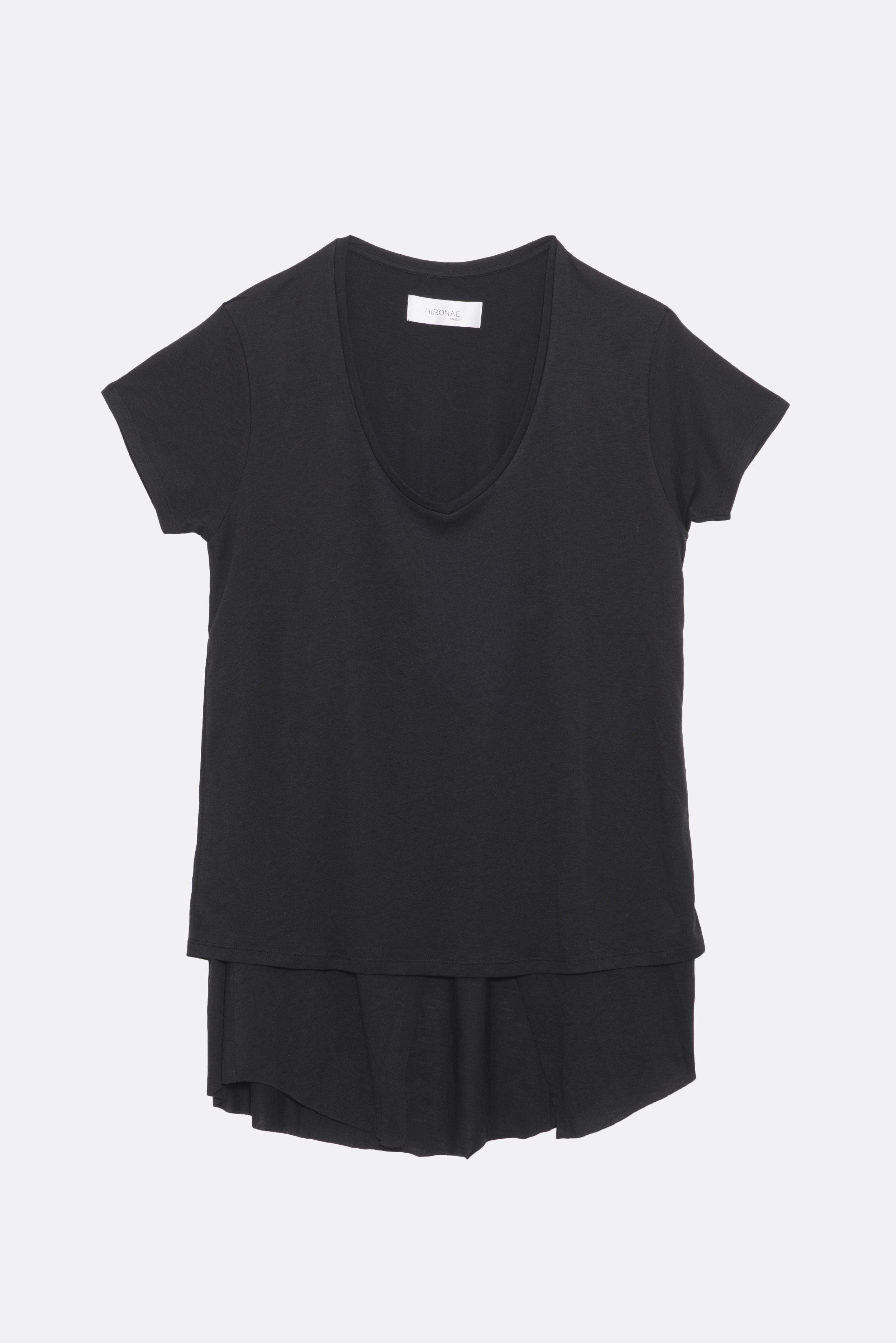 Hironaé - T-shirt V Lee - Noir 