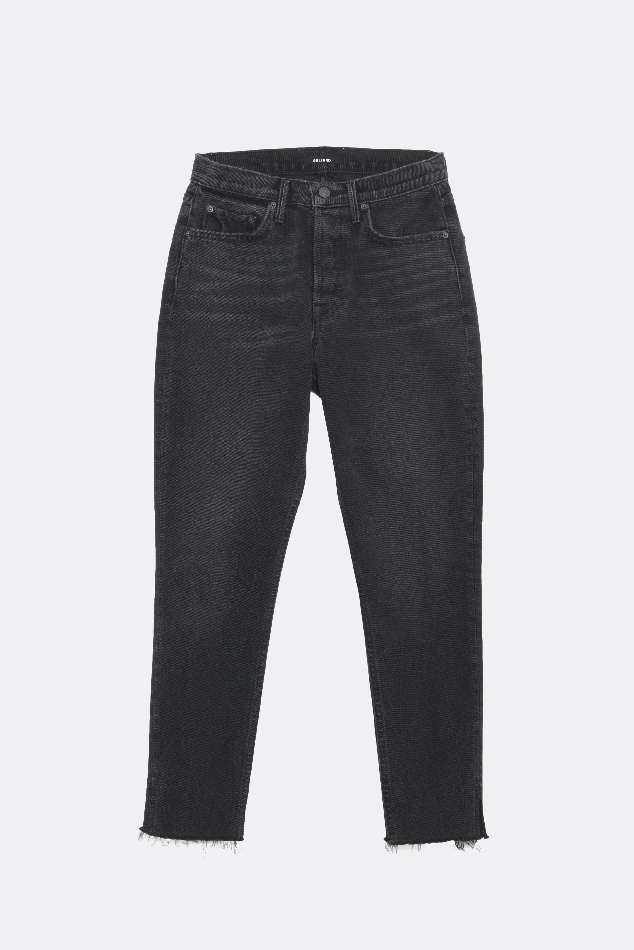 Grlfrnd - Karolina Slit Hem Jeans - Black Hearts