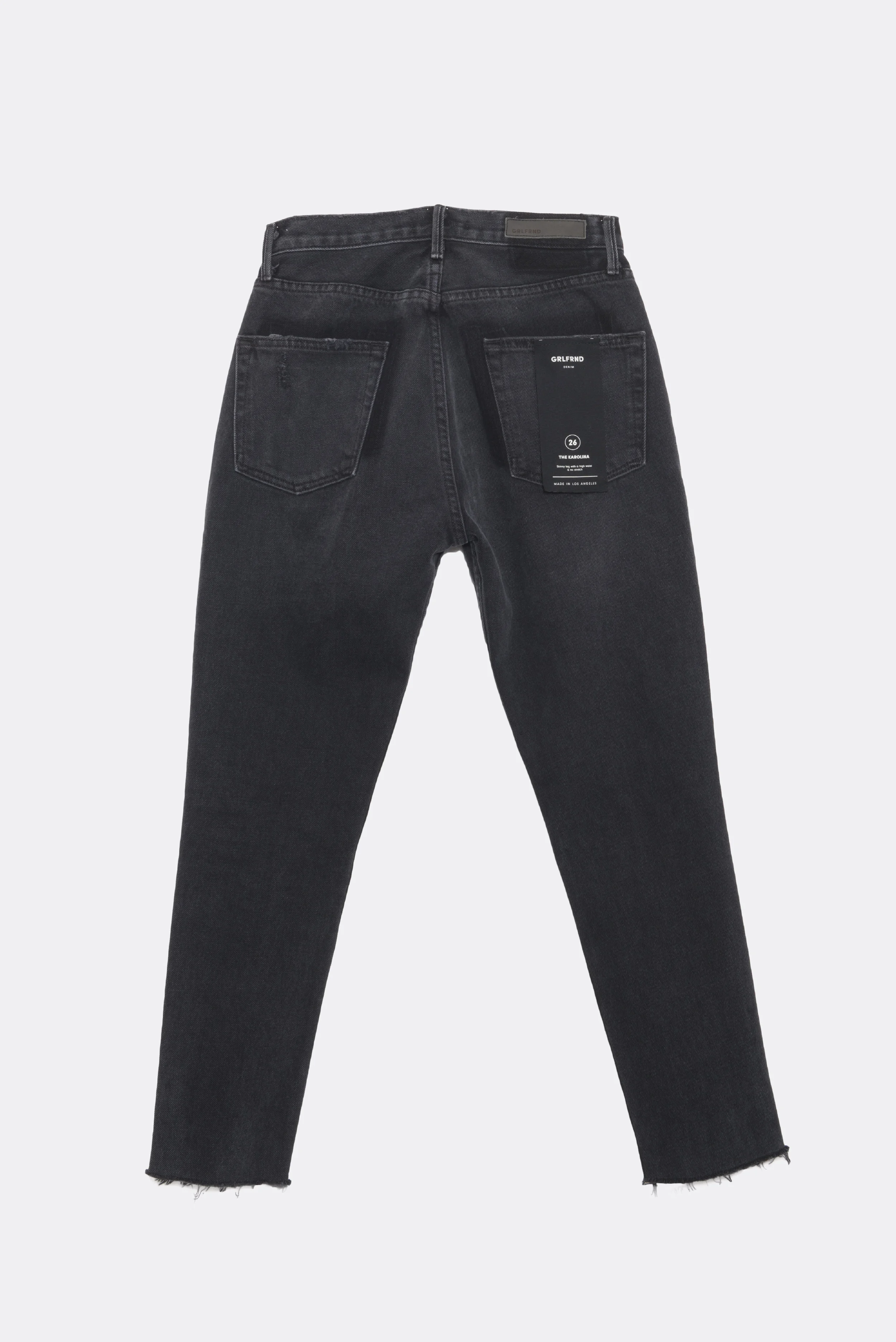 Grlfrnd - Karolina Slit Hem Jeans - Black Hearts