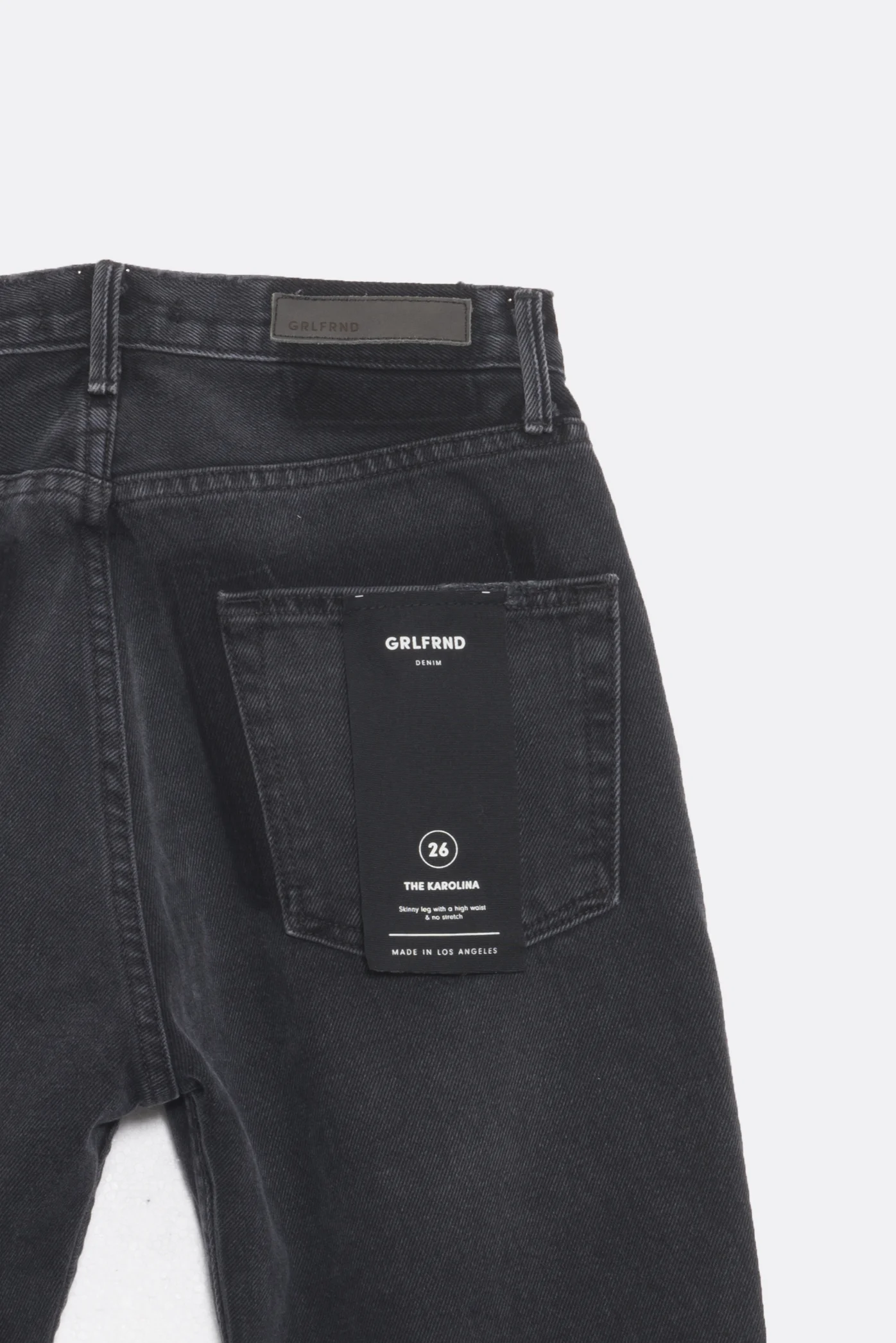 Grlfrnd - Karolina Slit Hem Jeans - Black Hearts